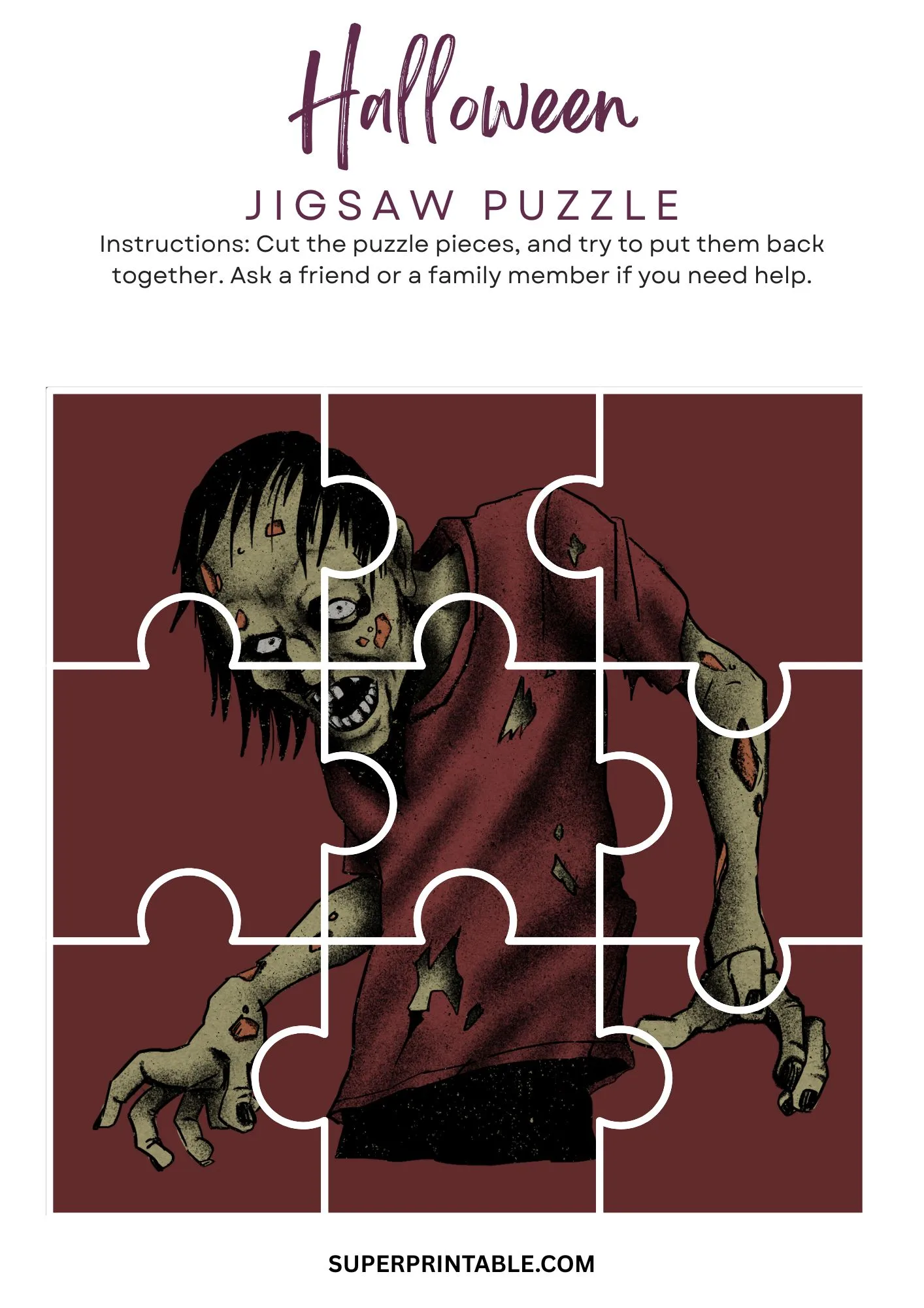 Halloween Jigsaw Puzzle Activity 5