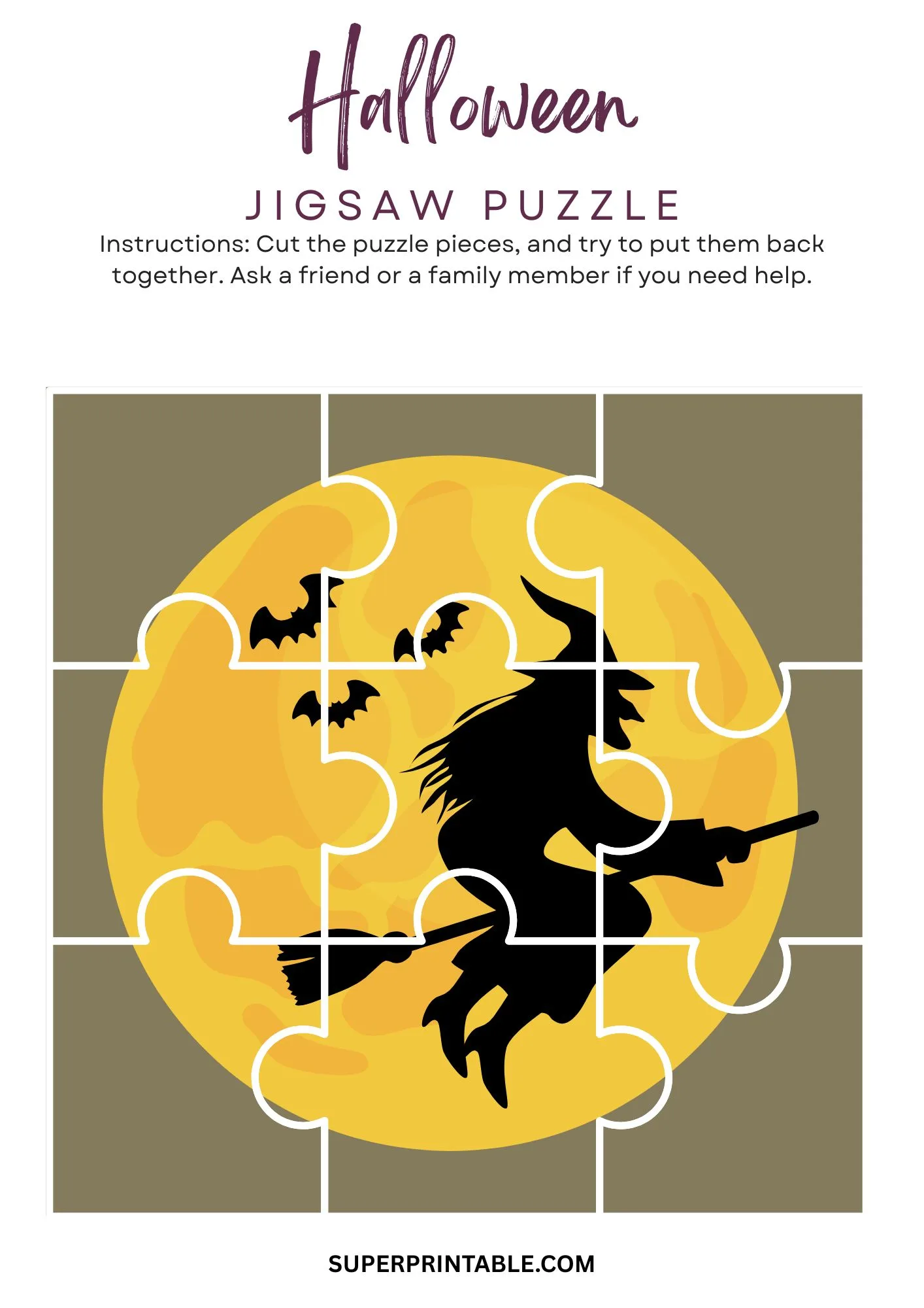 Halloween Jigsaw Puzzle Activity 6