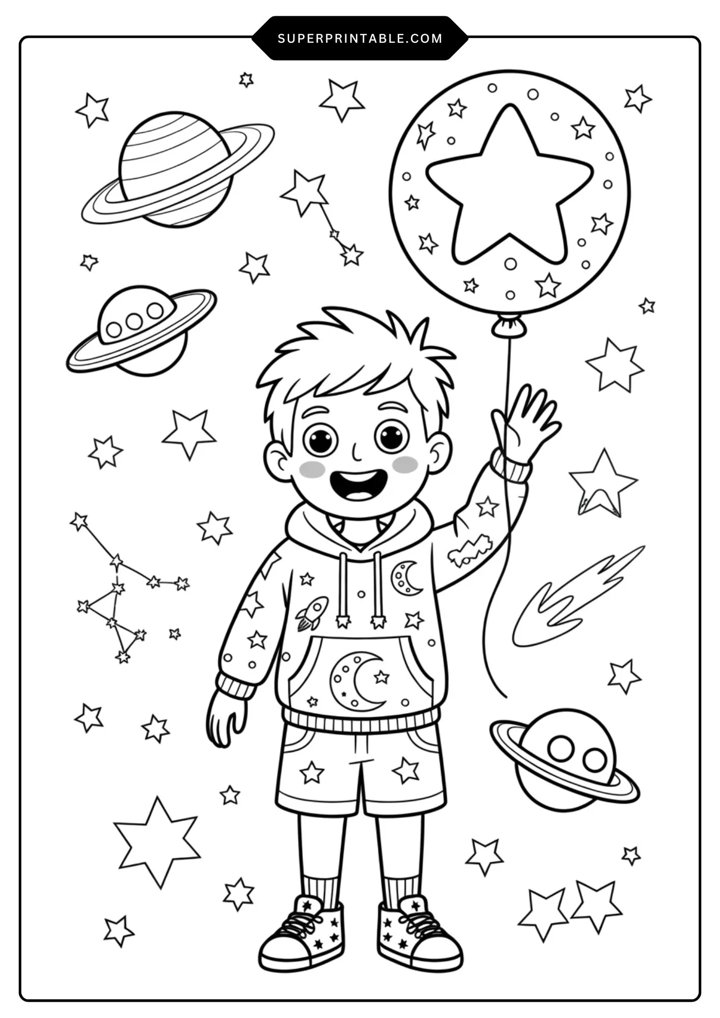Kids of the Galaxy Coloring Pages 3