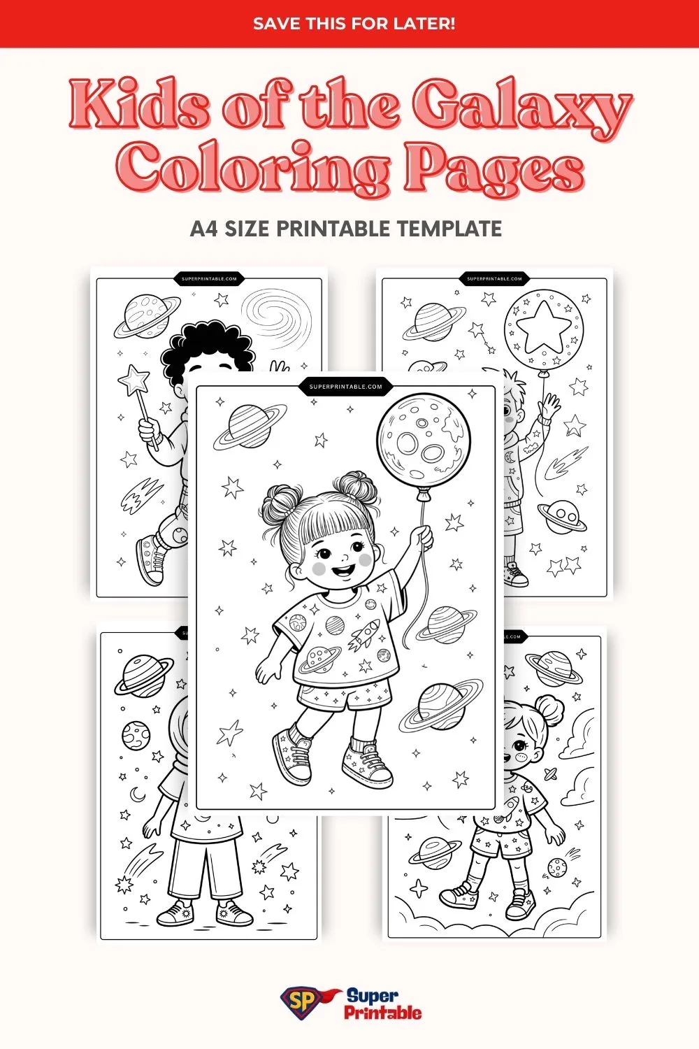 Kids of the Galaxy Coloring Pages Pinterest Image