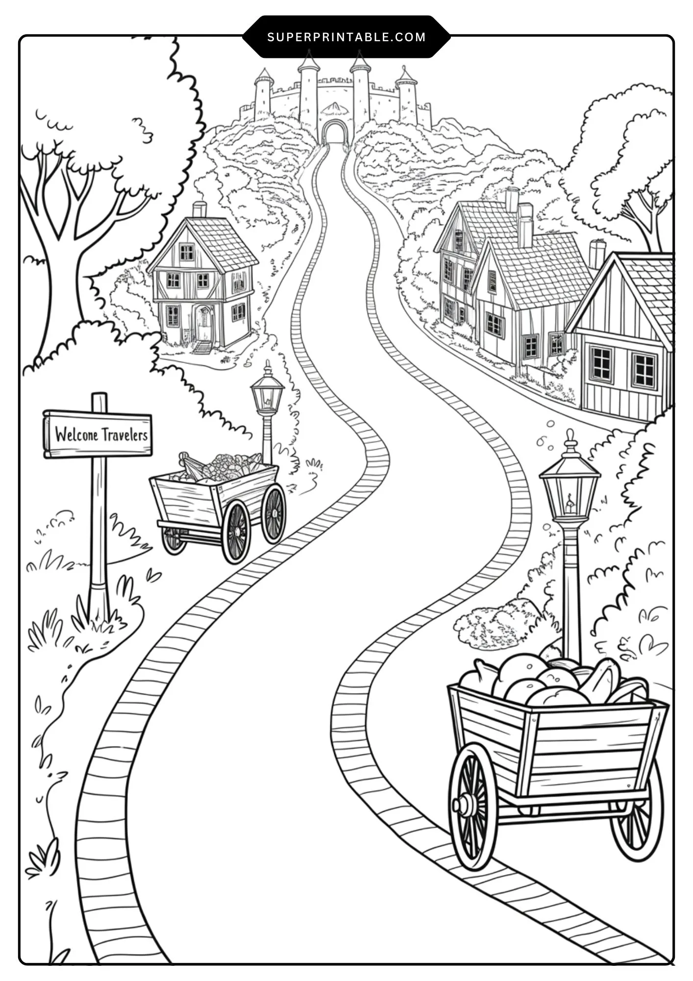 Knights and Castles Coloring Set 1