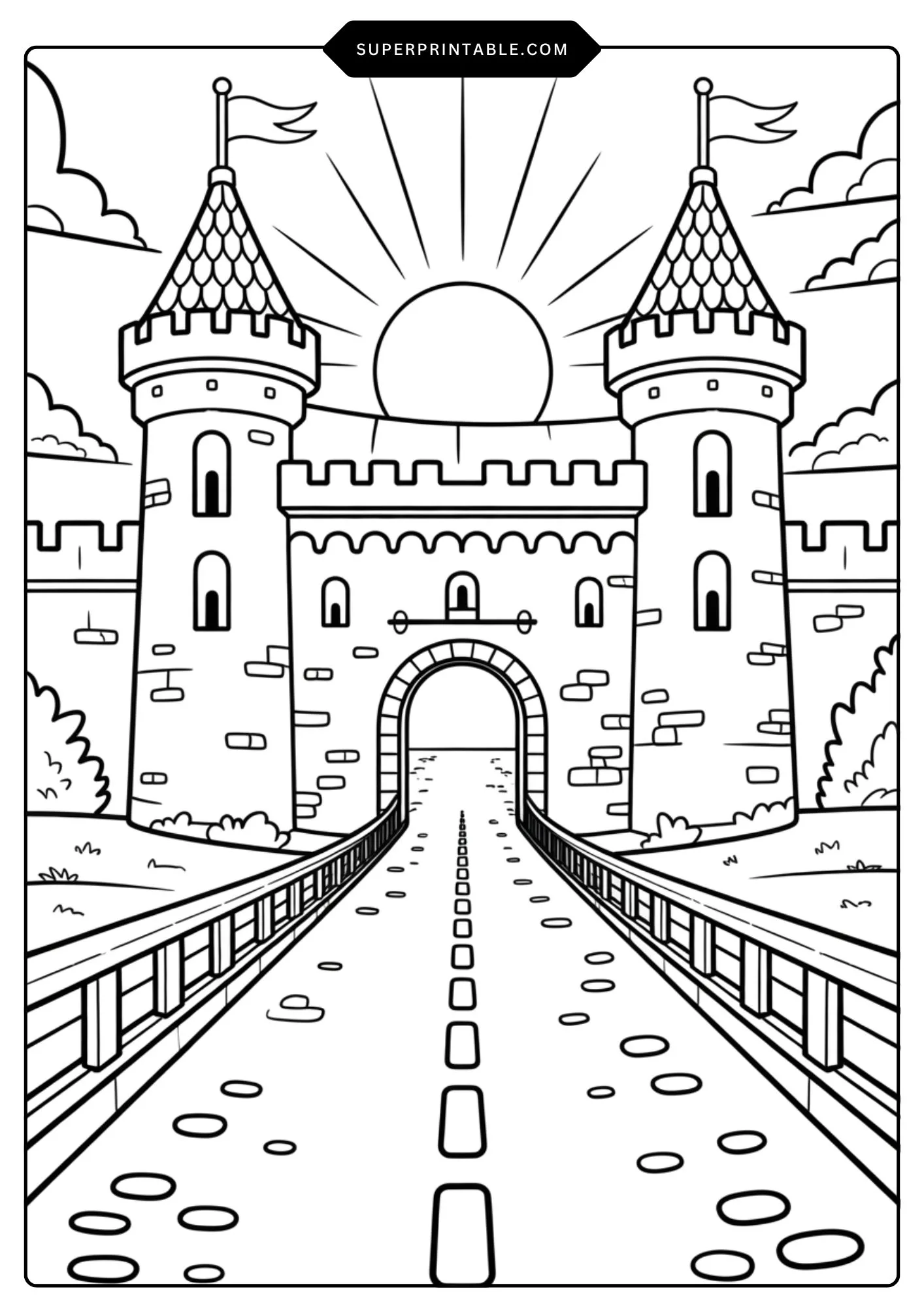 Knights and Castles Coloring Set 2
