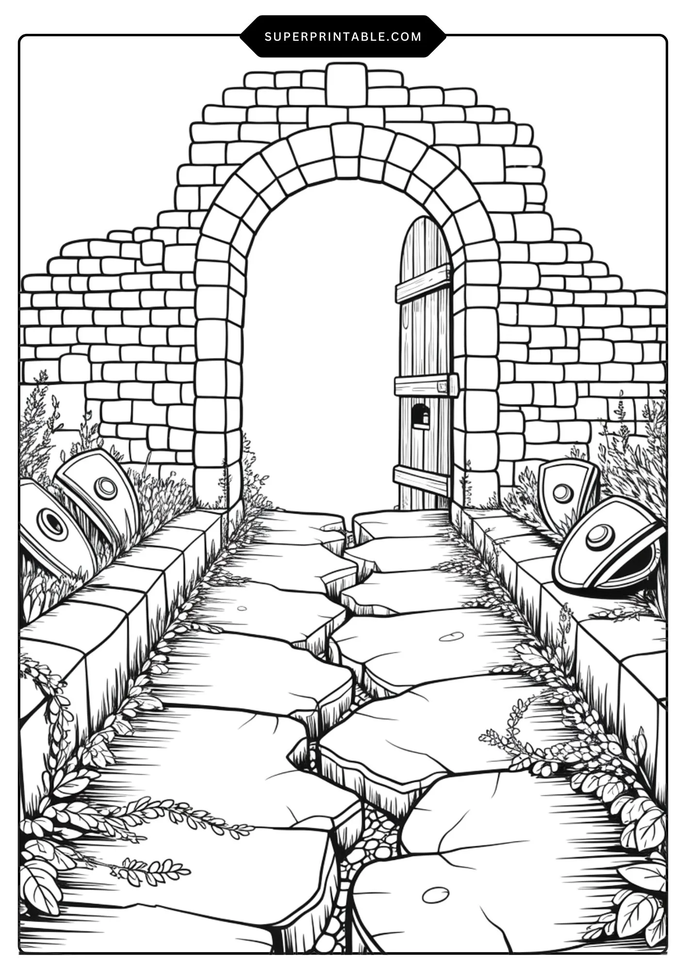 Knights and Castles Coloring Set 4