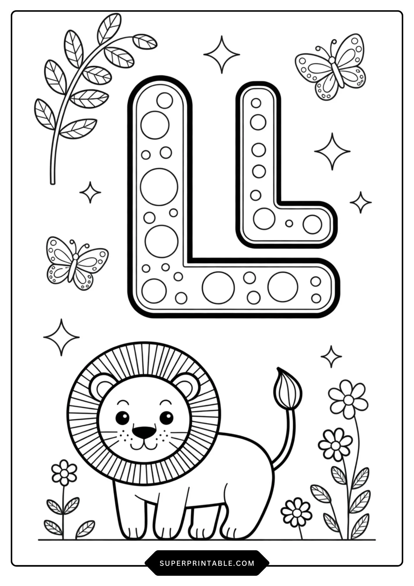Magical Polka Dot Alphabets Coloring Pages 12