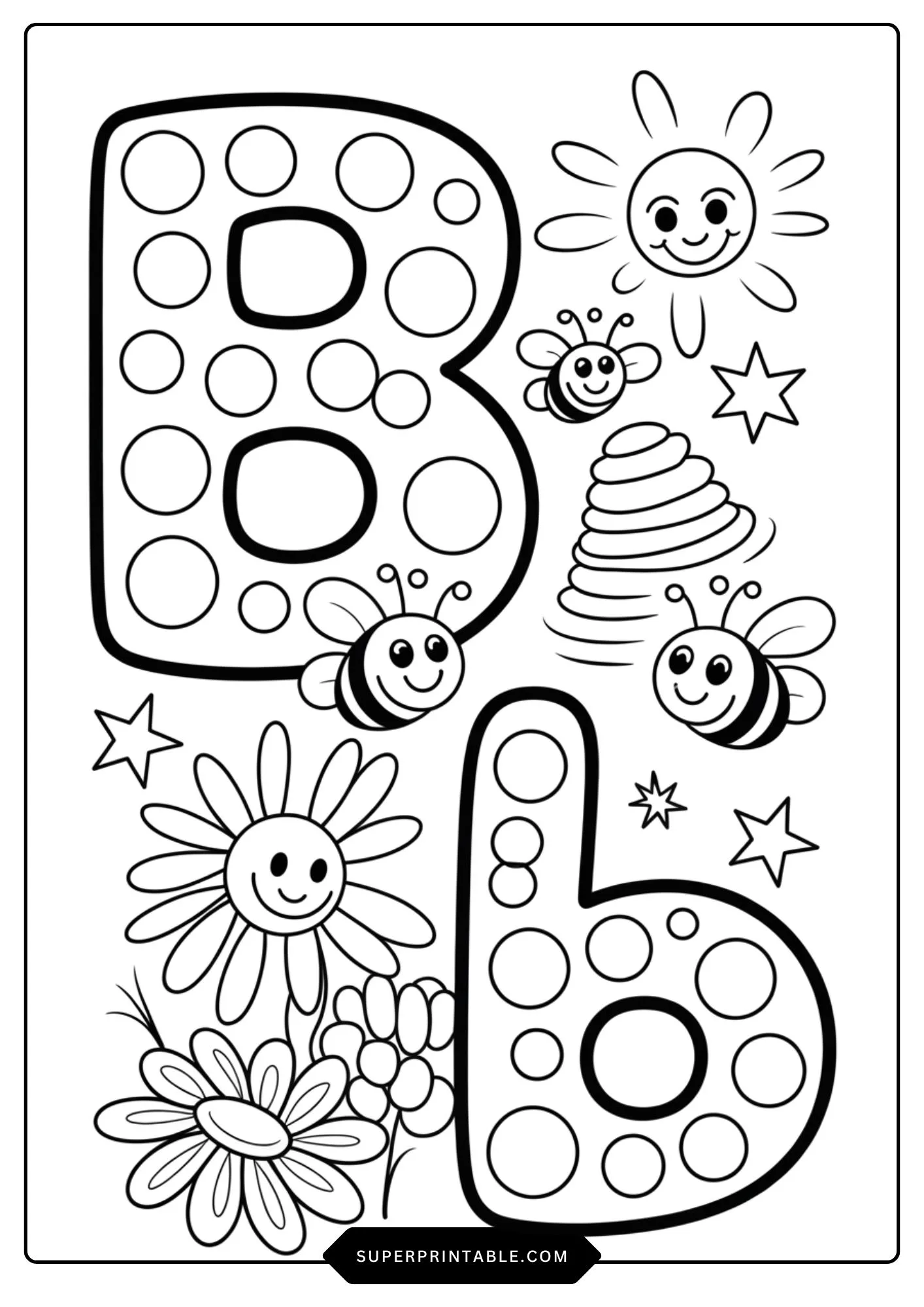 Magical Polka Dot Alphabets Coloring Pages 2
