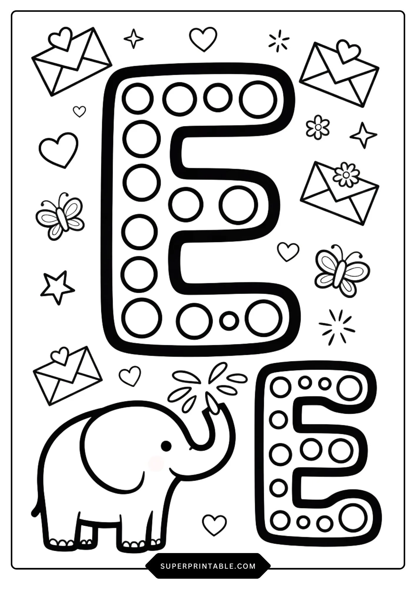 Magical Polka Dot Alphabets Coloring Pages 5