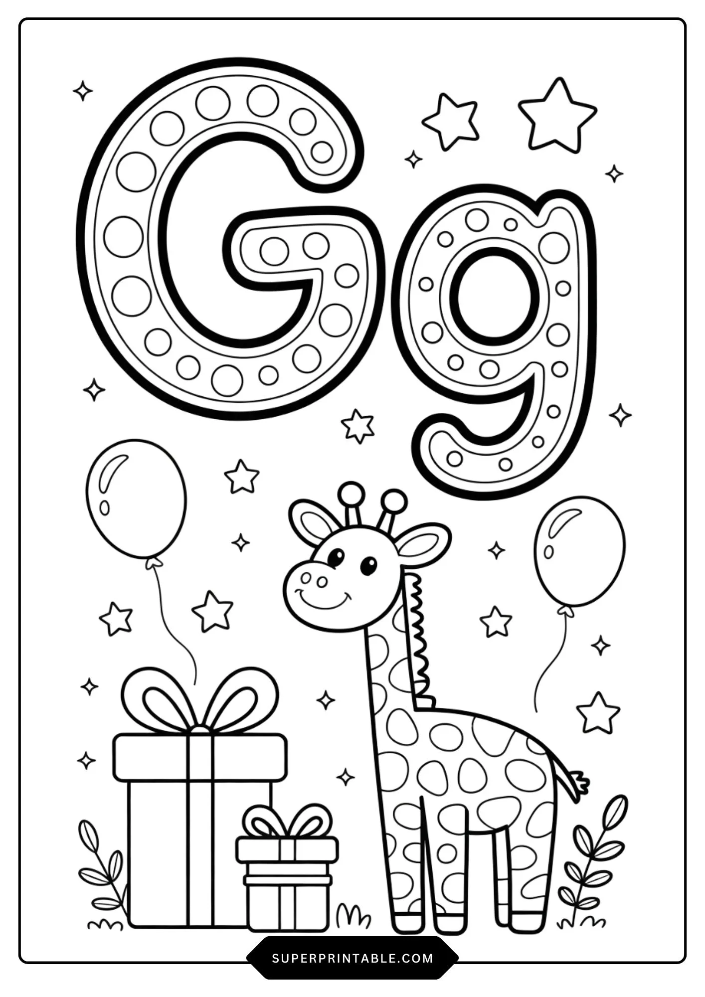 Magical Polka Dot Alphabets Coloring Pages 7