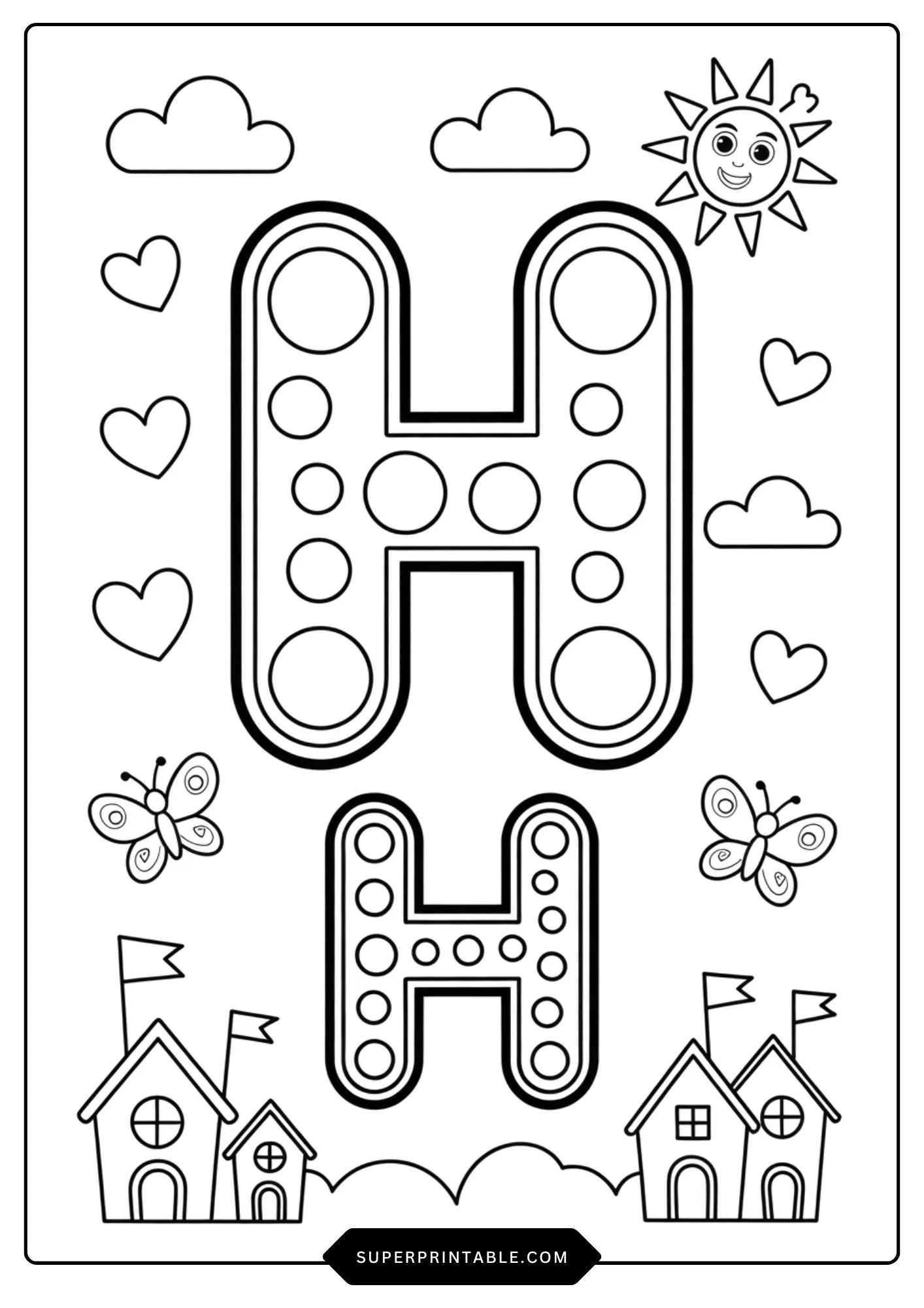 Magical Polka Dot Alphabets Coloring Pages 8