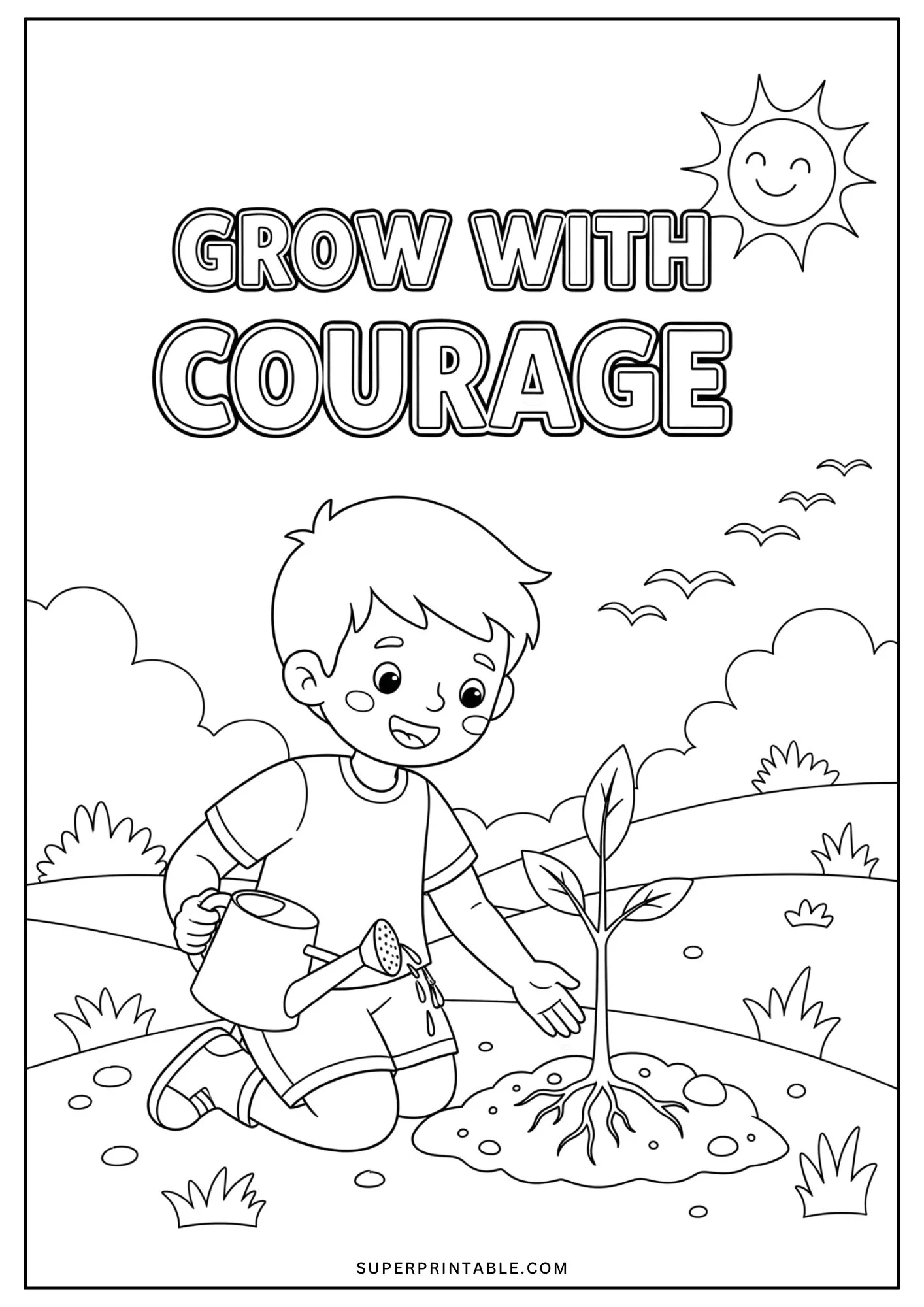 Motivational Boy Coloring Pages 5