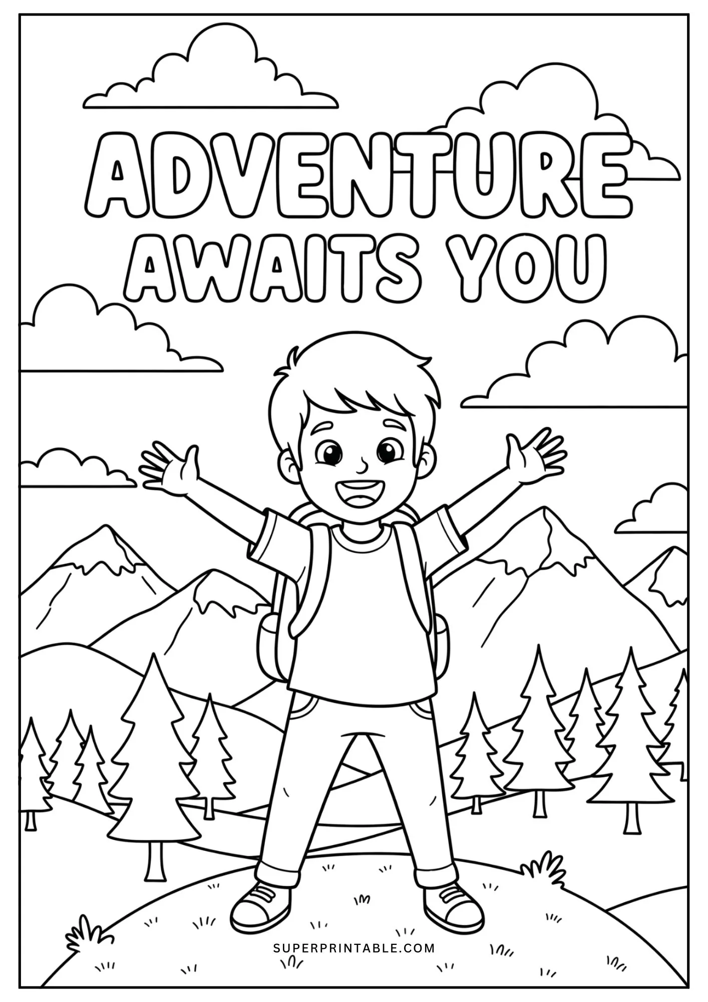 Motivational Boy Coloring Pages 7