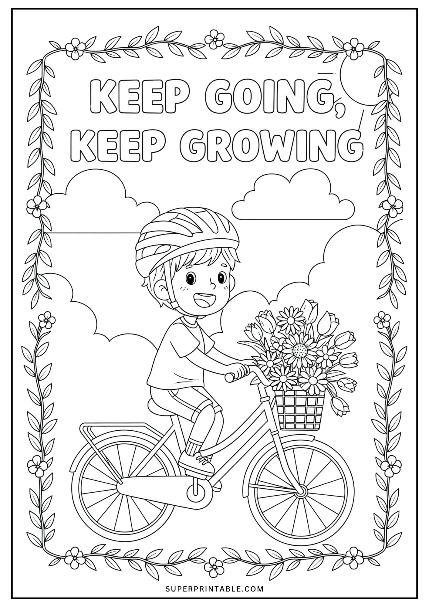 Motivational Boy Coloring Pages 8