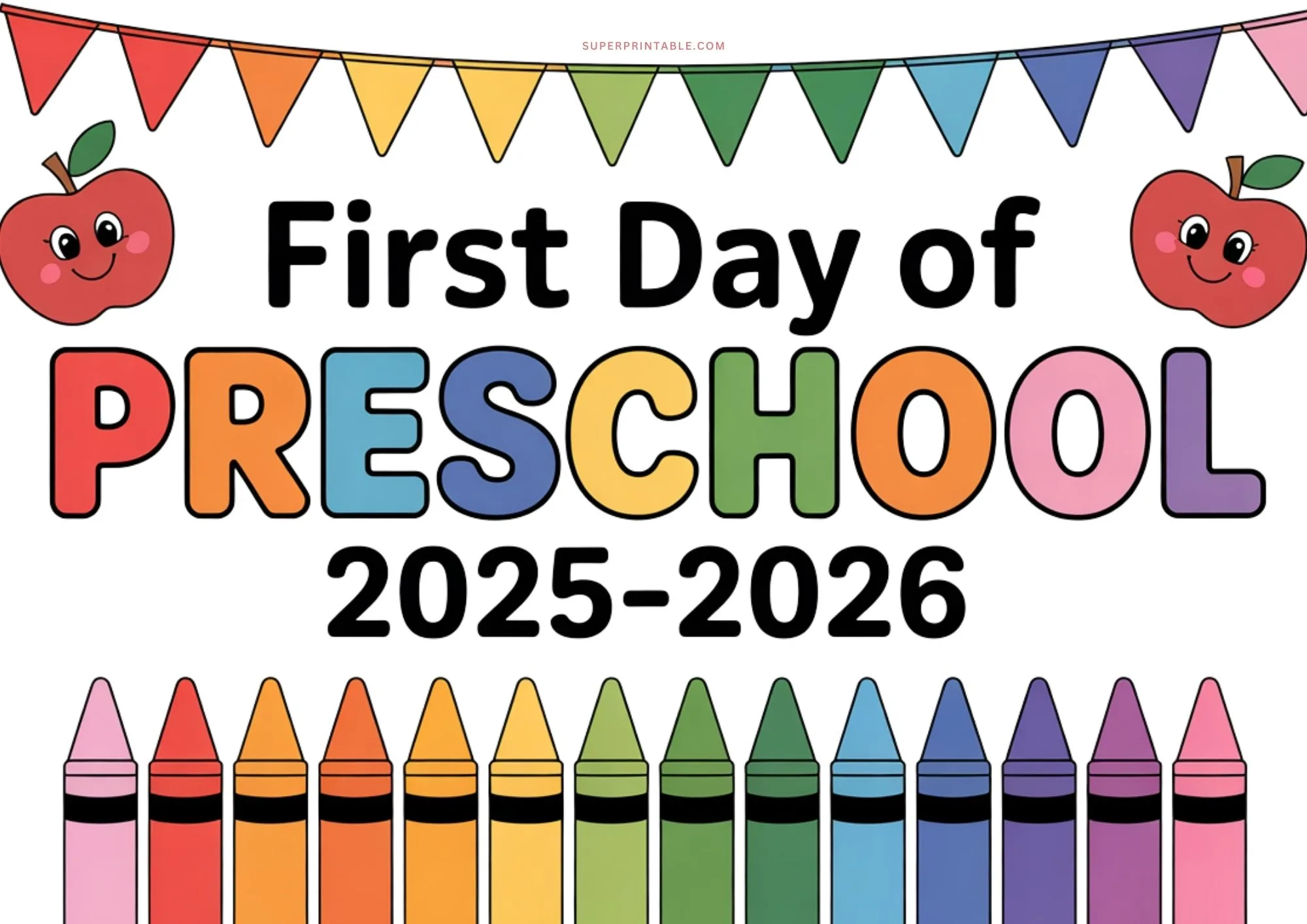 Rainbow First Day School Signs Bundle 1