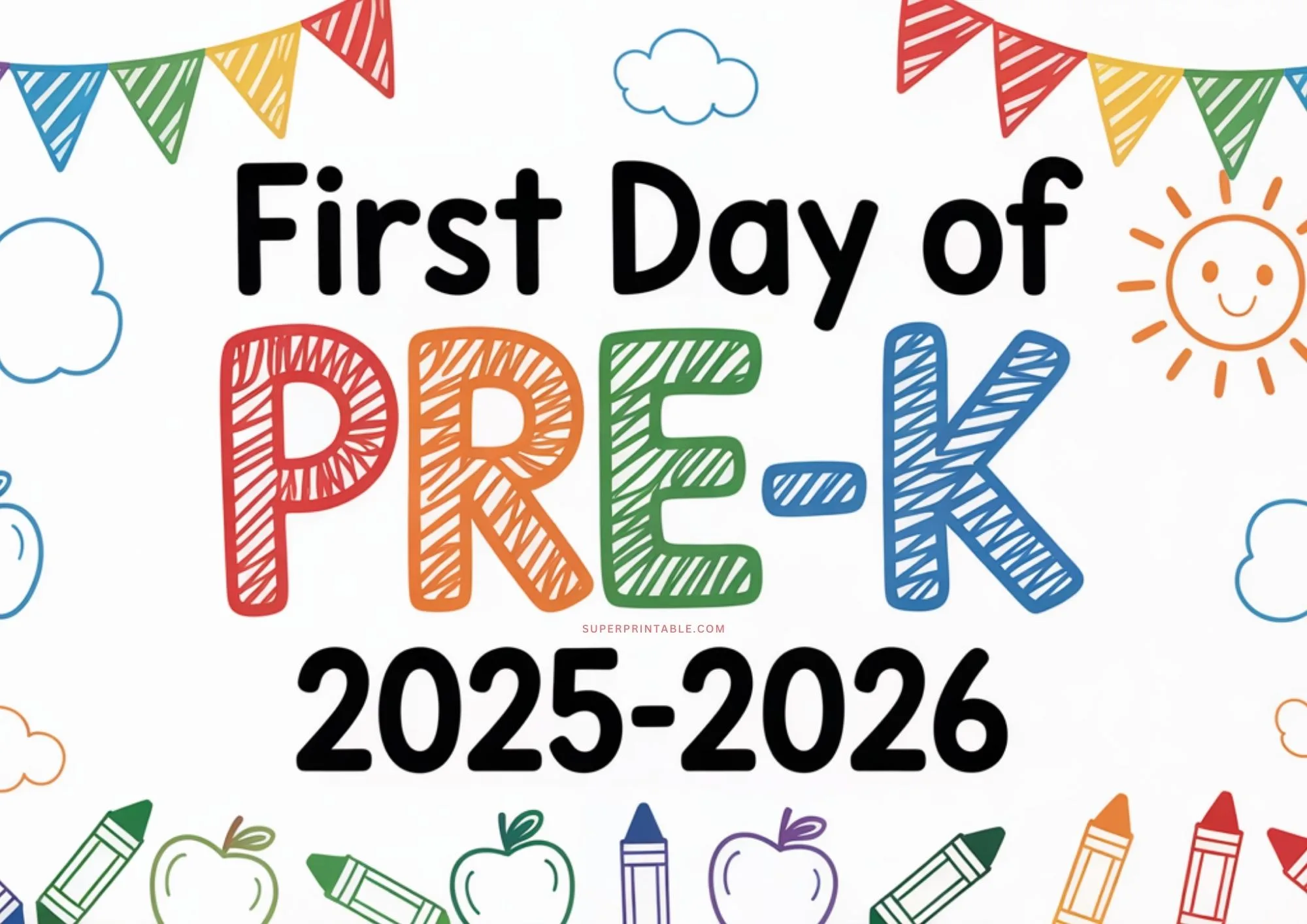 Rainbow First Day School Signs Bundle 4