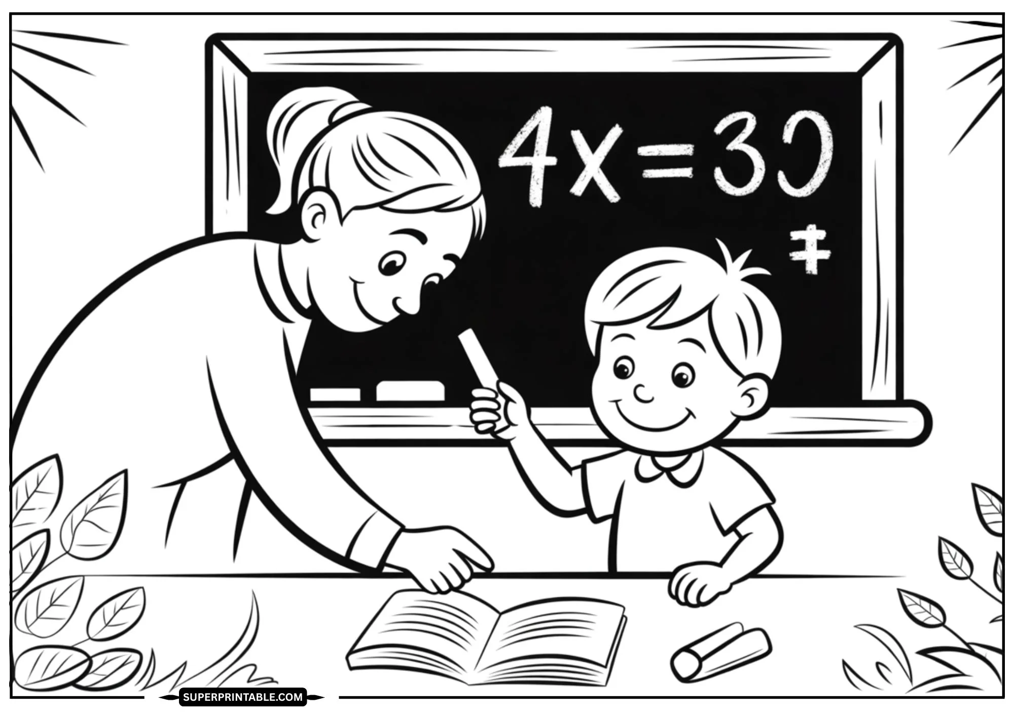 Respect & Thank You Teacher Coloring Pages 4