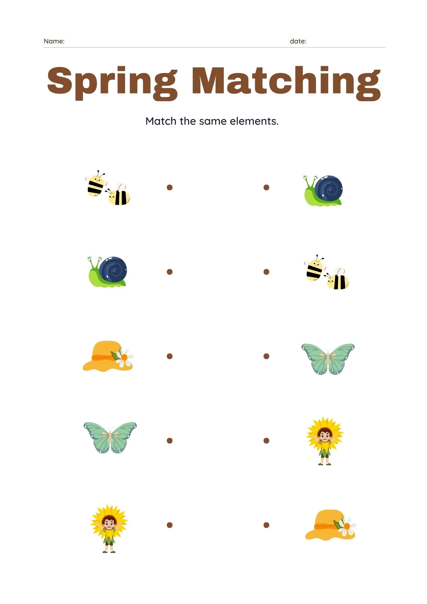Spring Matching Activity 1