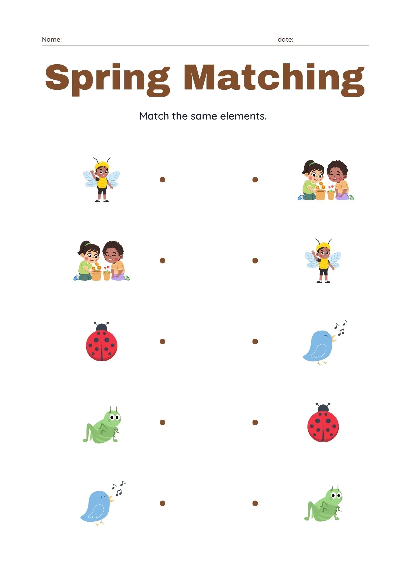 Spring Matching Activity 2