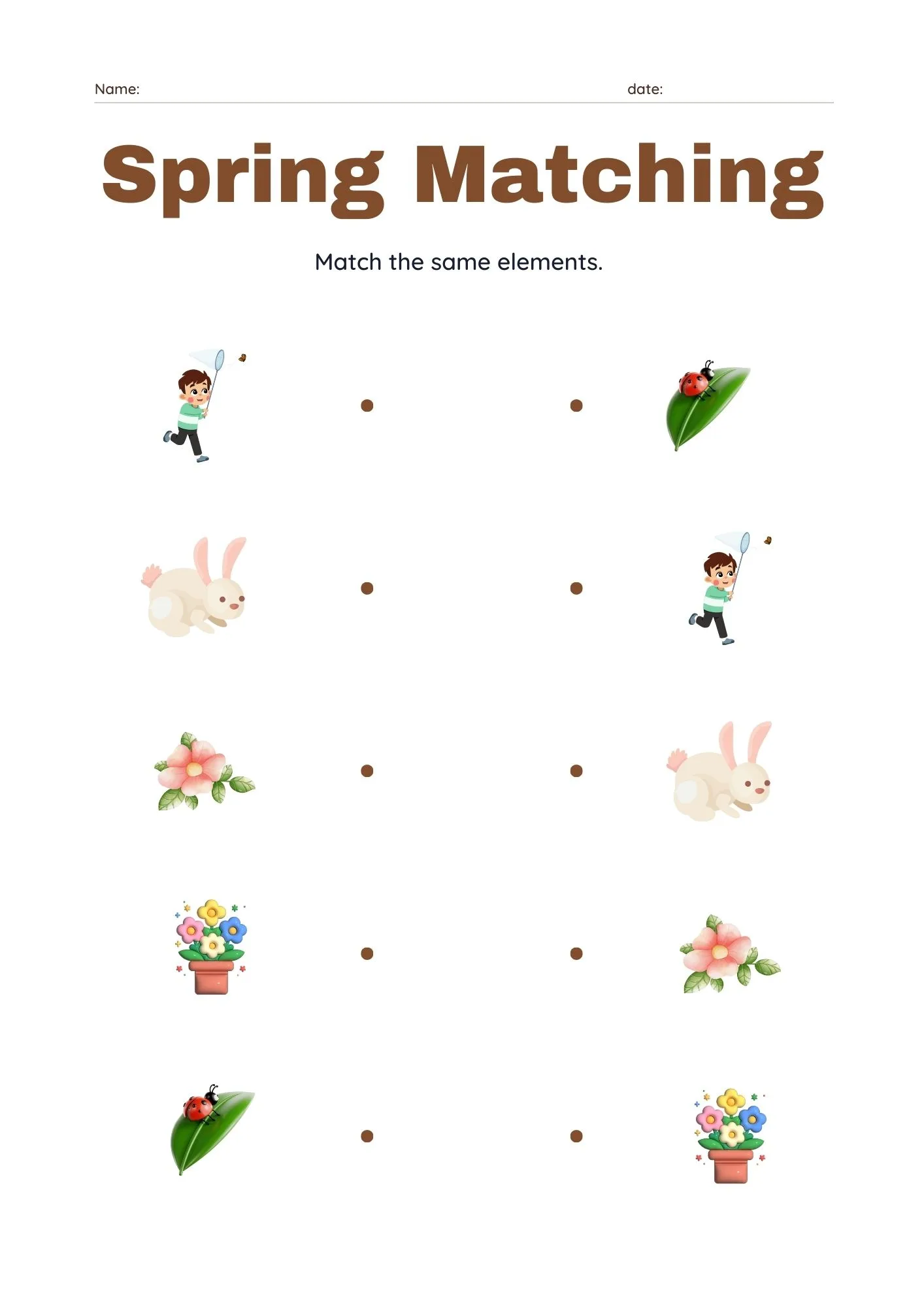 Spring Matching Activity 3