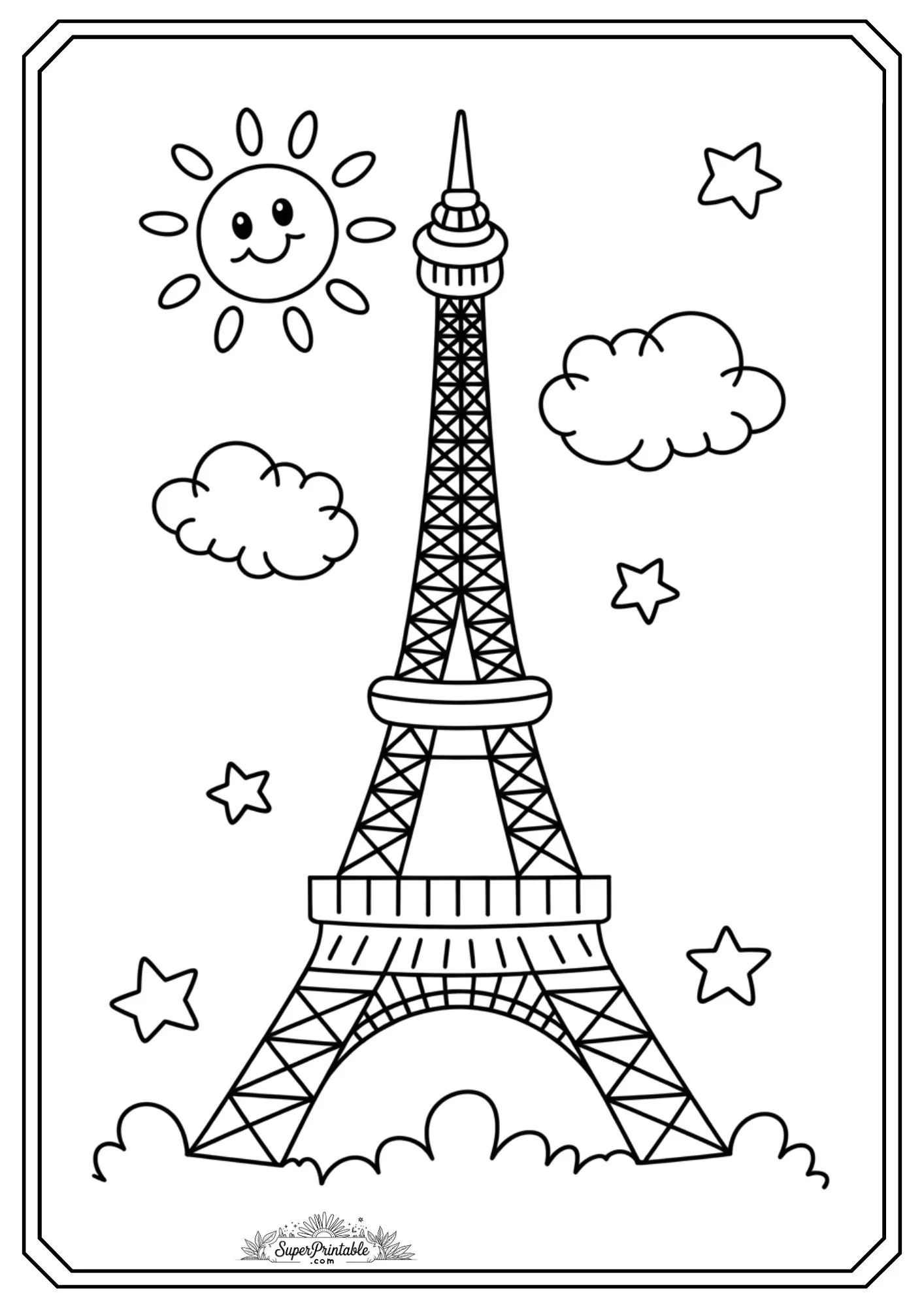 World Landmarks Coloring Pages for Kids 2