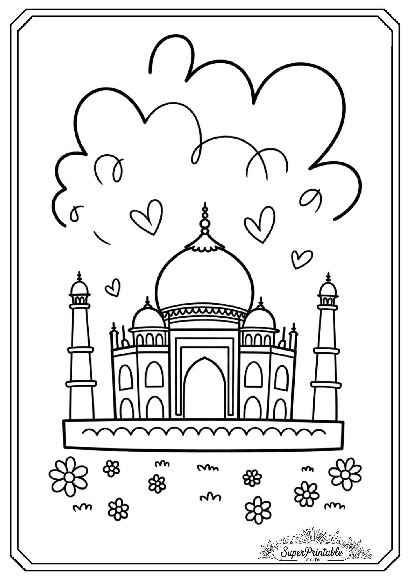 World Landmarks Coloring Pages for Kids 3