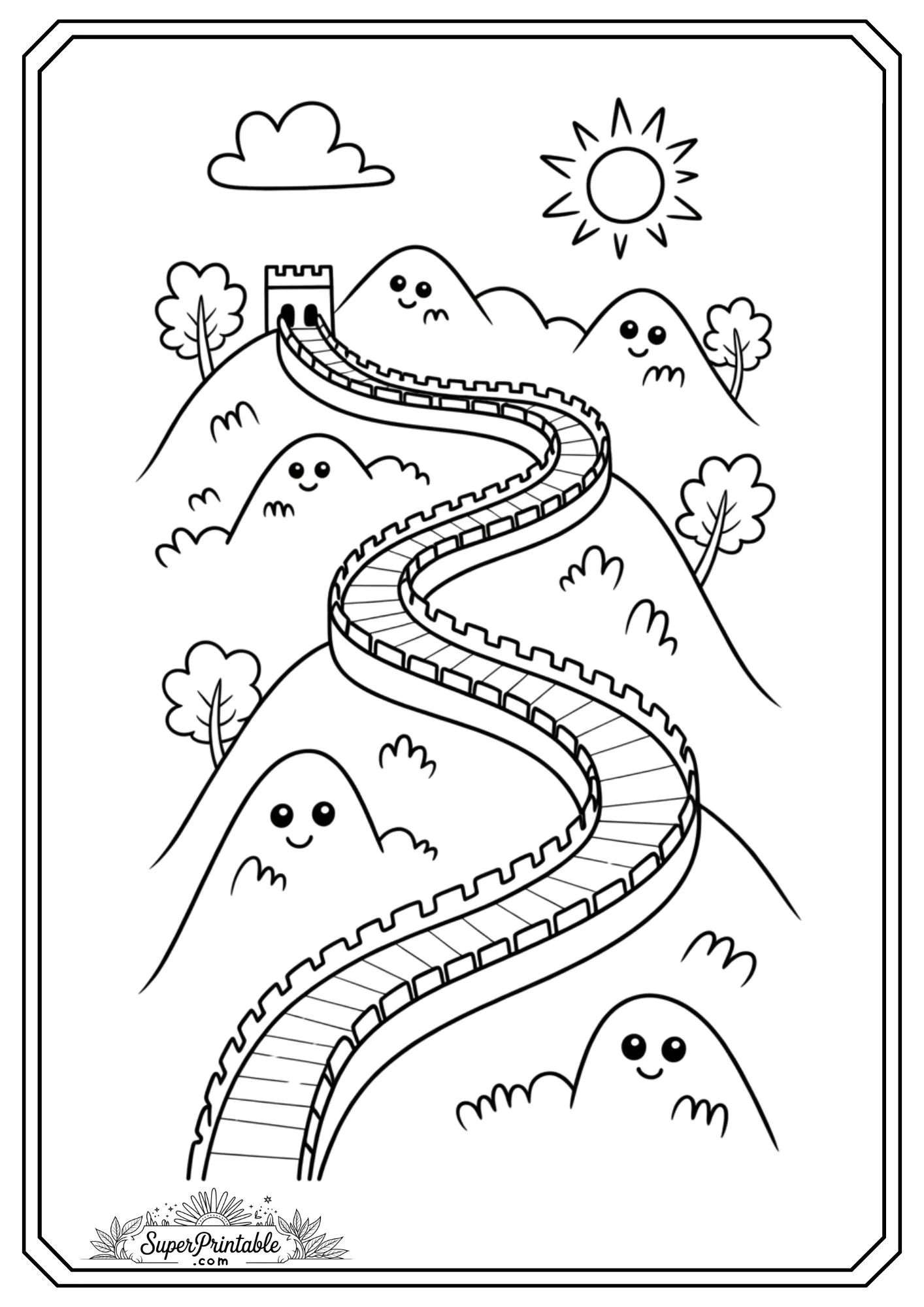 World Landmarks Coloring Pages for Kids 4