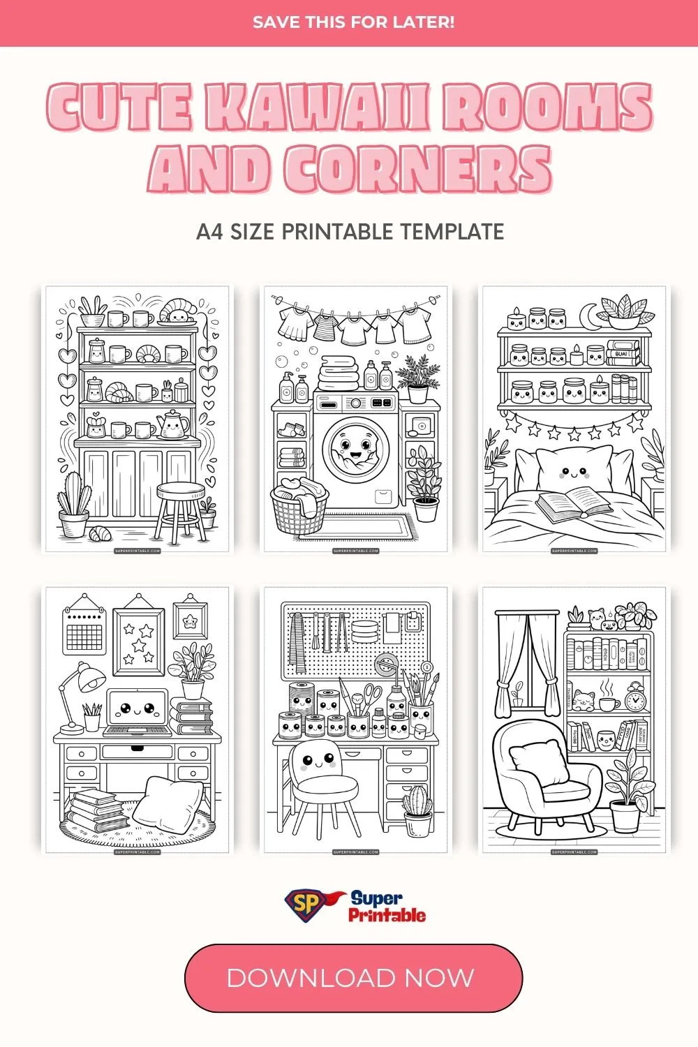 15+ Cute Kawaii Rooms and Corners to Calm Your Mind Pinterest Image
