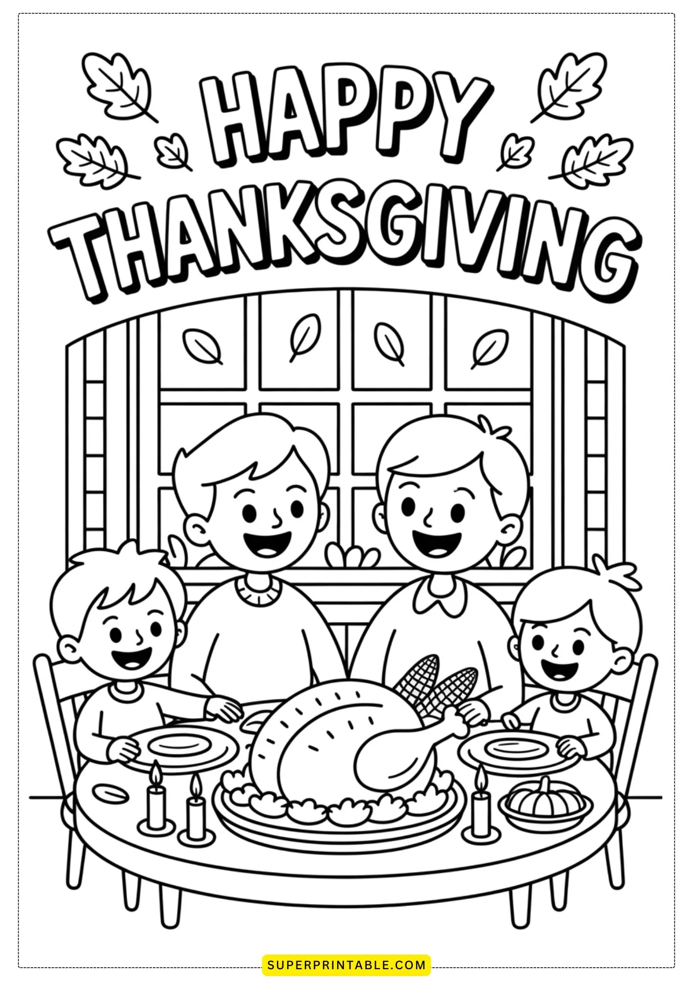 A Cozy Thanksgiving Coloring Collection 6