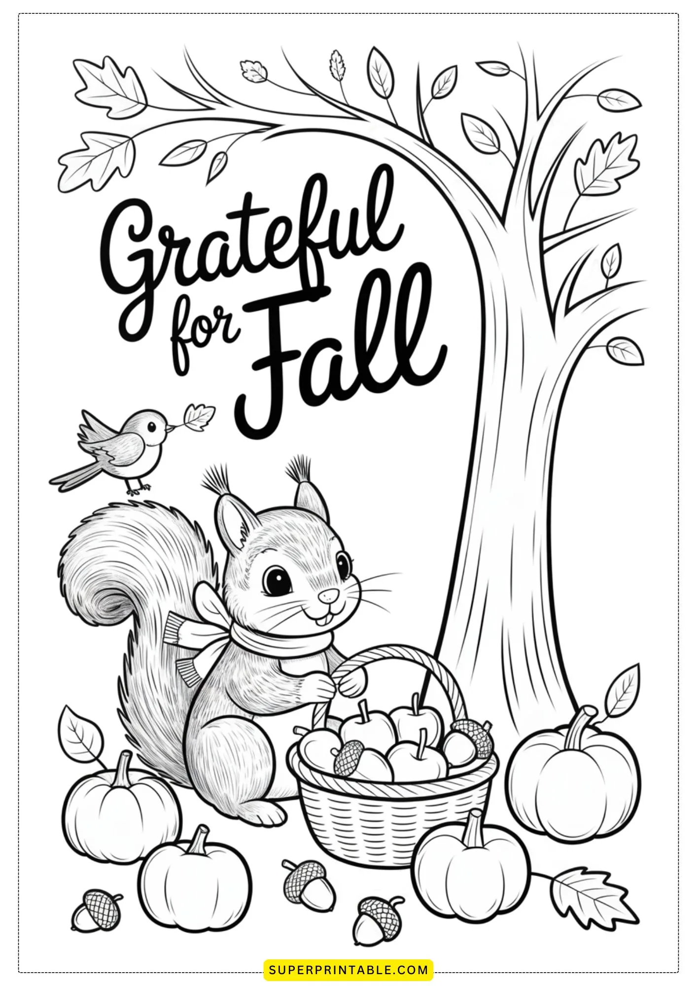 A Cozy Thanksgiving Coloring Collection 7