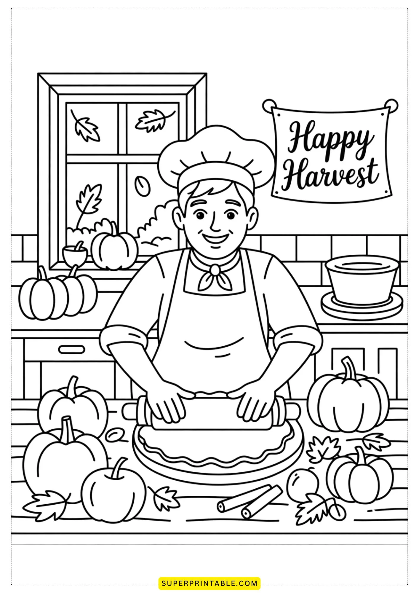 A Cozy Thanksgiving Coloring Collection 9