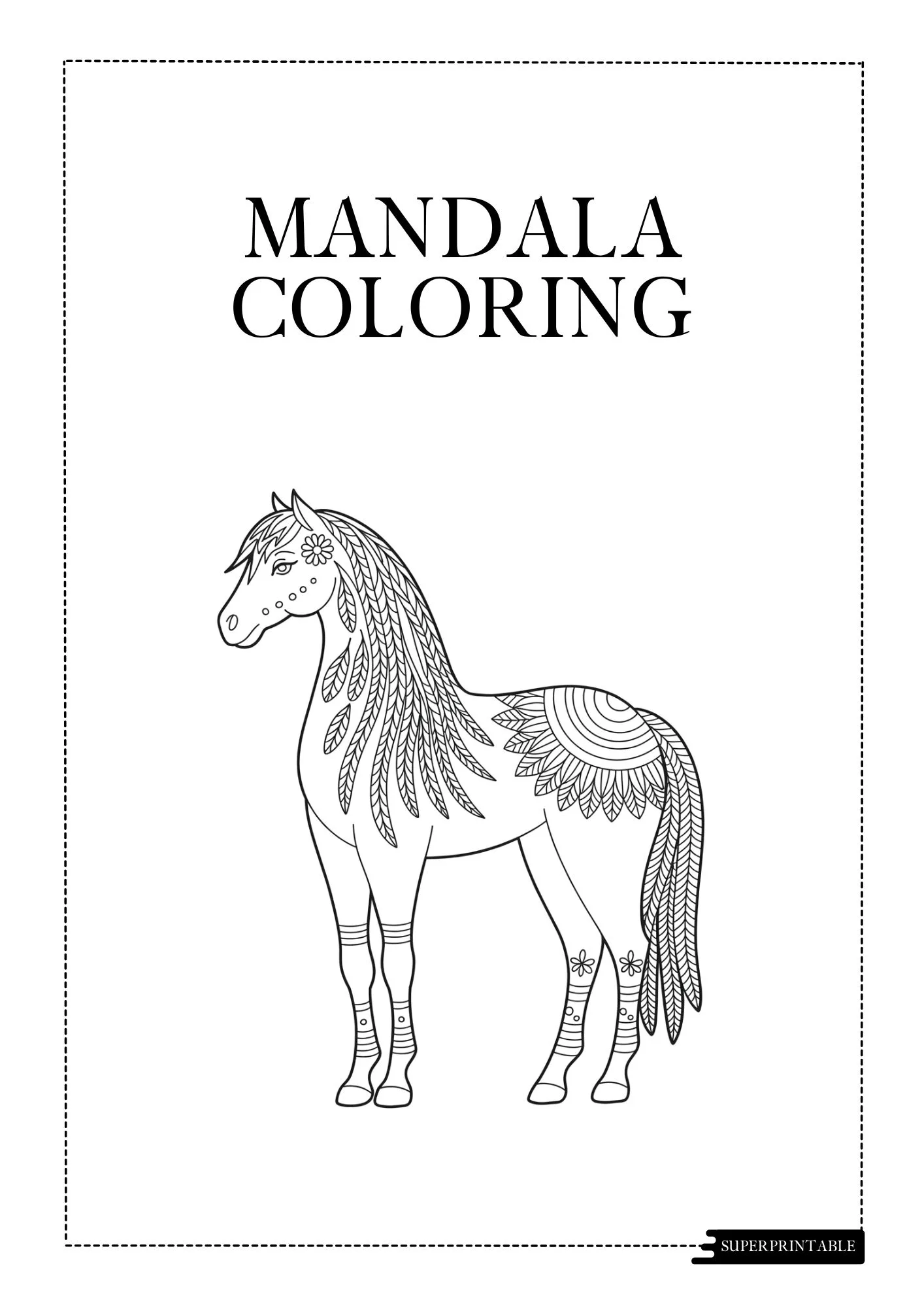 Animal Mandala Coloring Worksheet 3