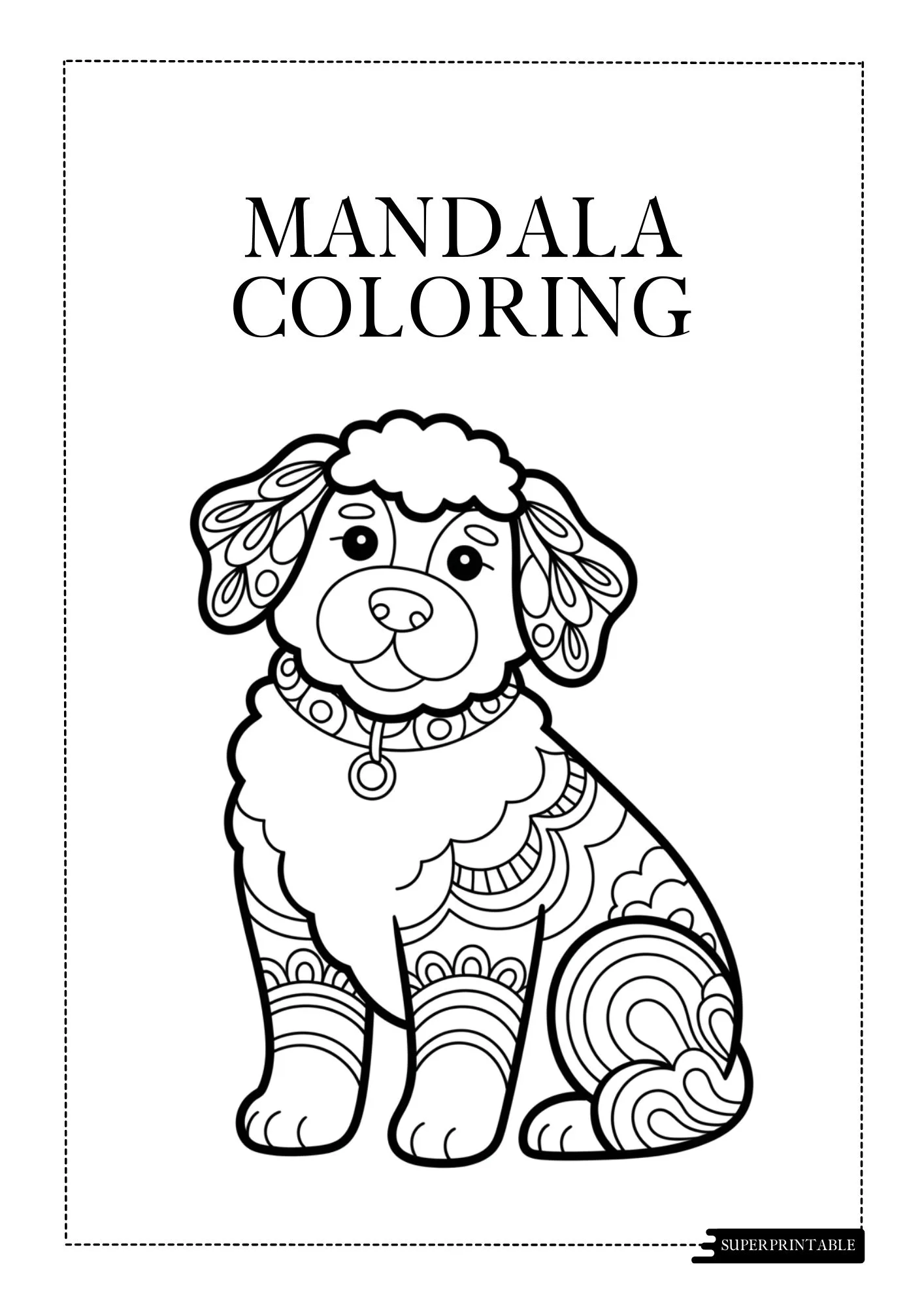 Animal Mandala Coloring Worksheet 6