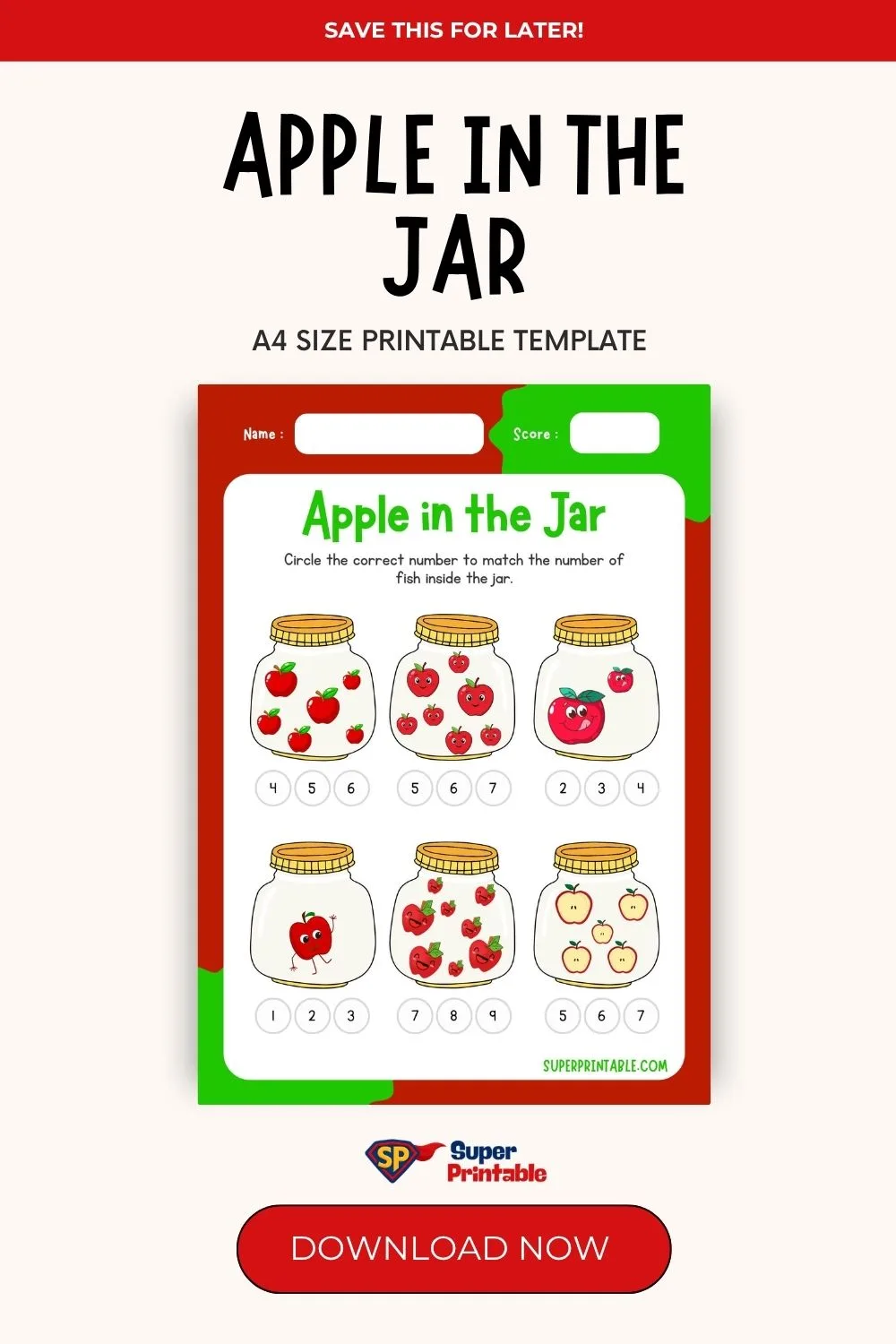 Apple in the Jar Pinterest Image
