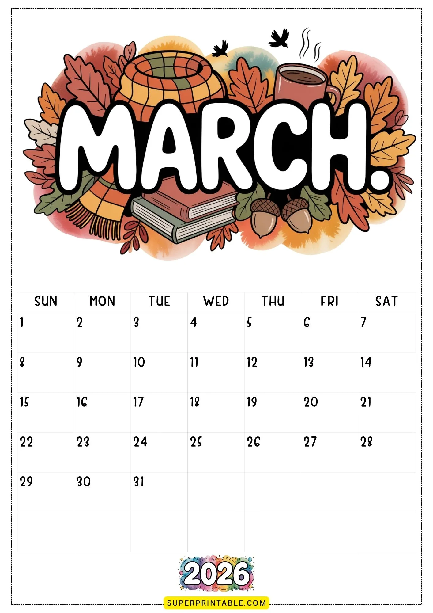 Australia & Beyond 2026 Calendar Printable 3