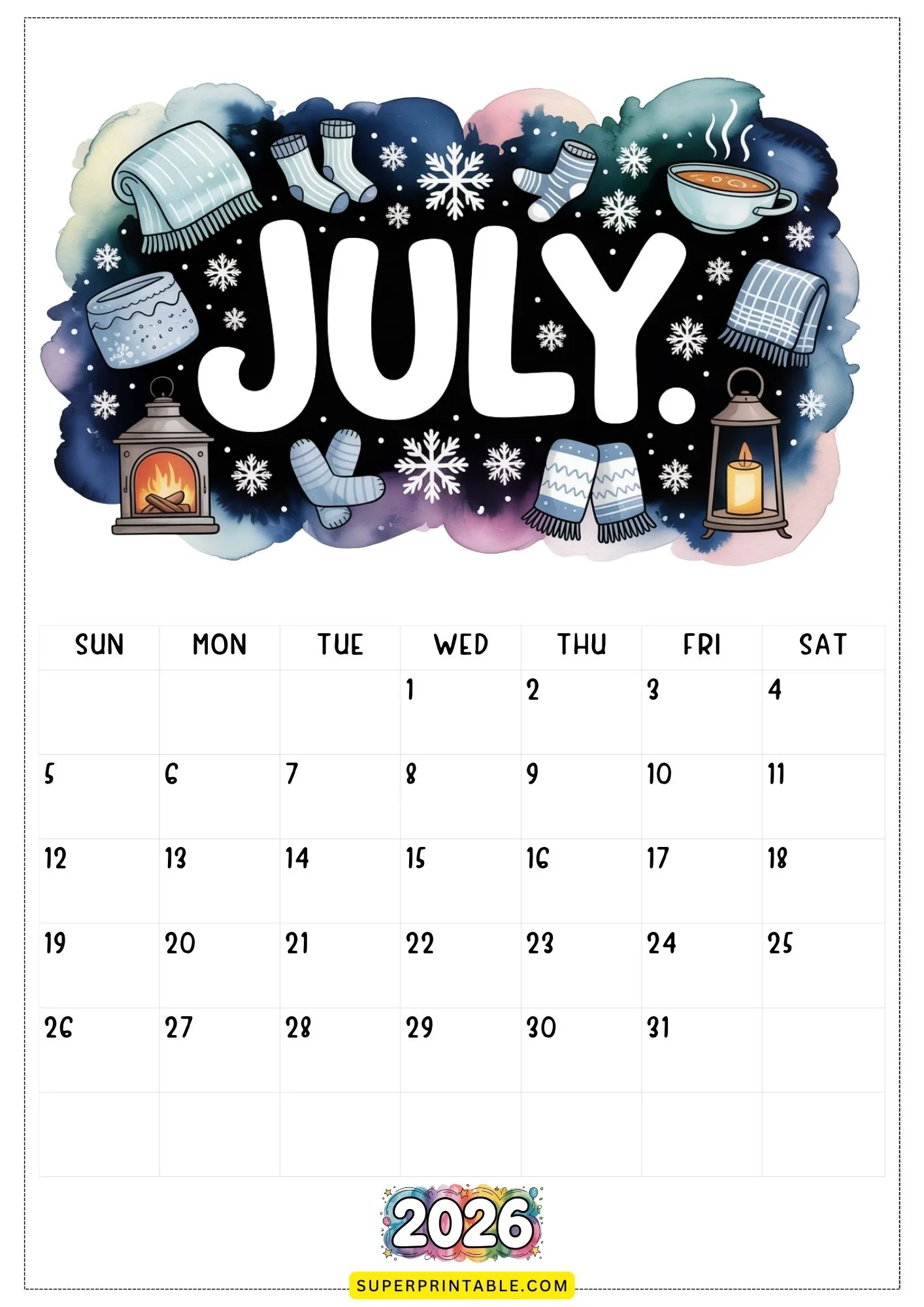 Australia & Beyond 2026 Calendar Printable 7