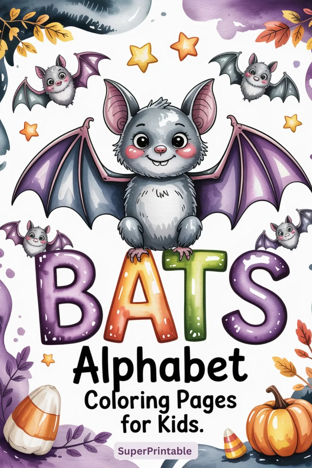Bats Alphabet Coloring Pages Pinterest Image