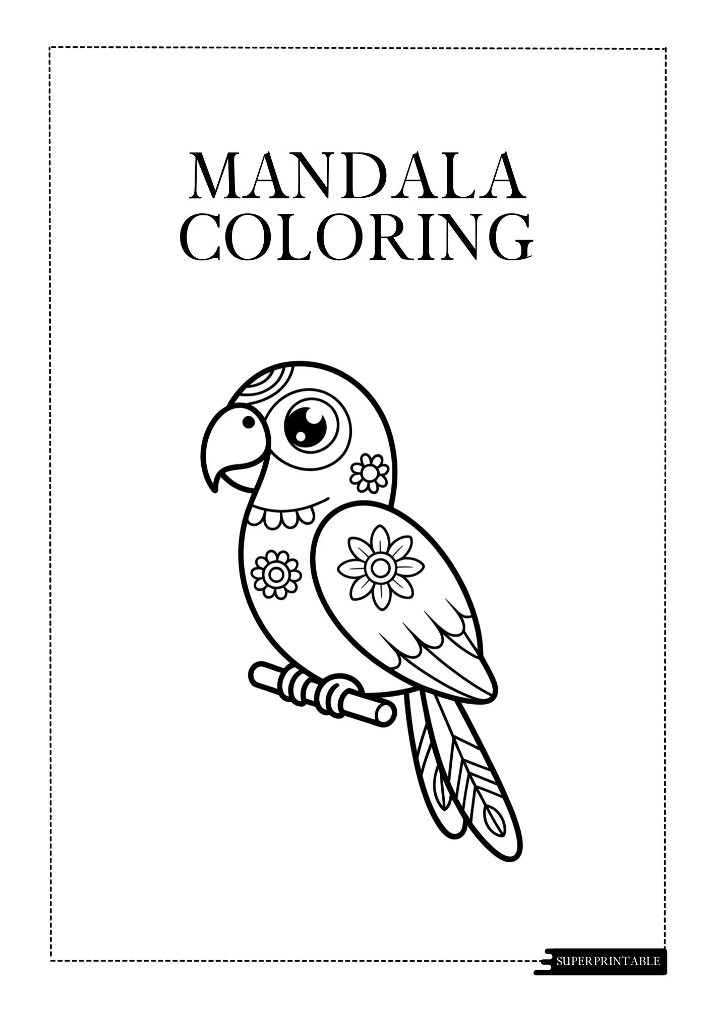 Birds Mandala Coloring Worksheet 2