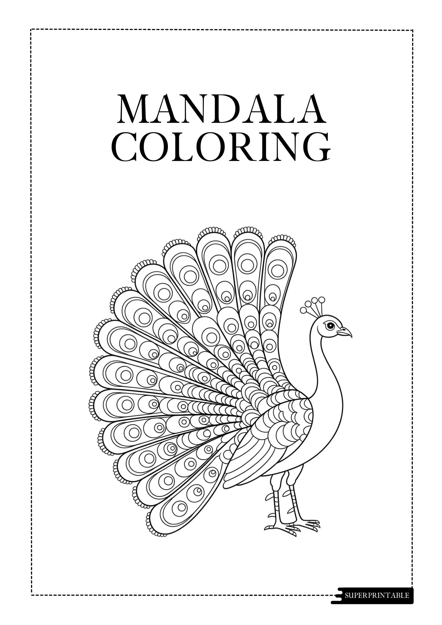 Birds Mandala Coloring Worksheet 3