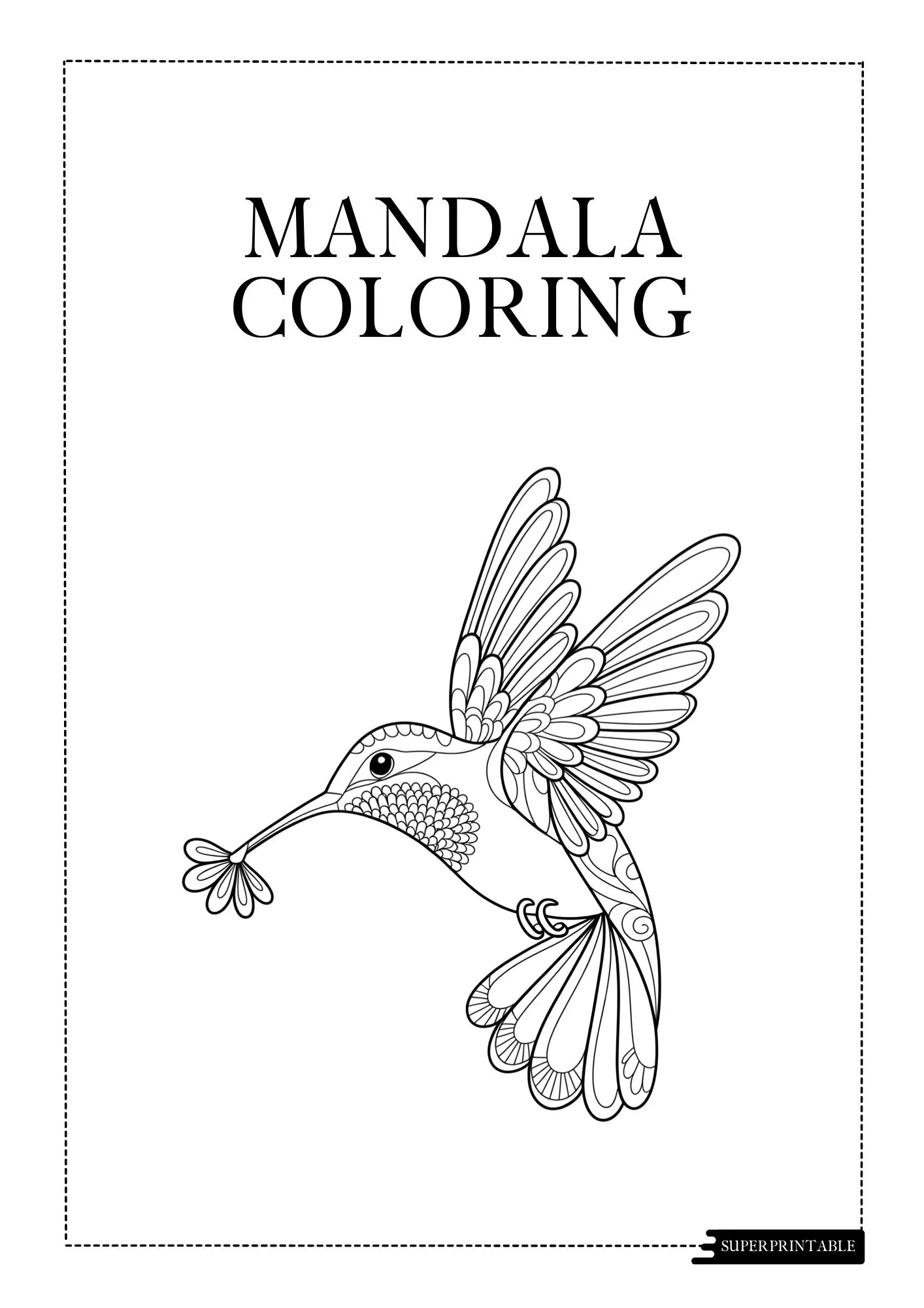 Birds Mandala Coloring Worksheet 4