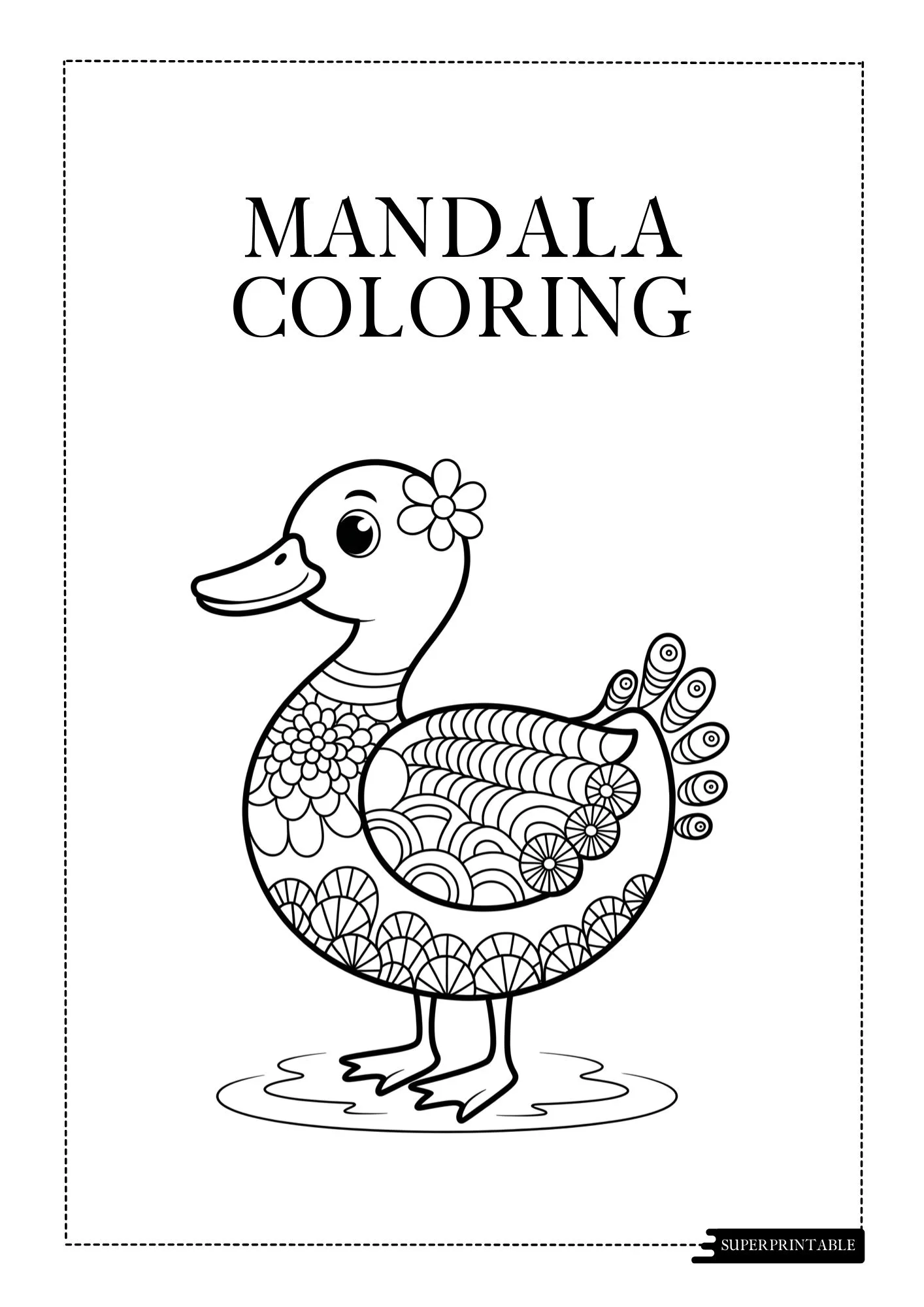 Birds Mandala Coloring Worksheet 6