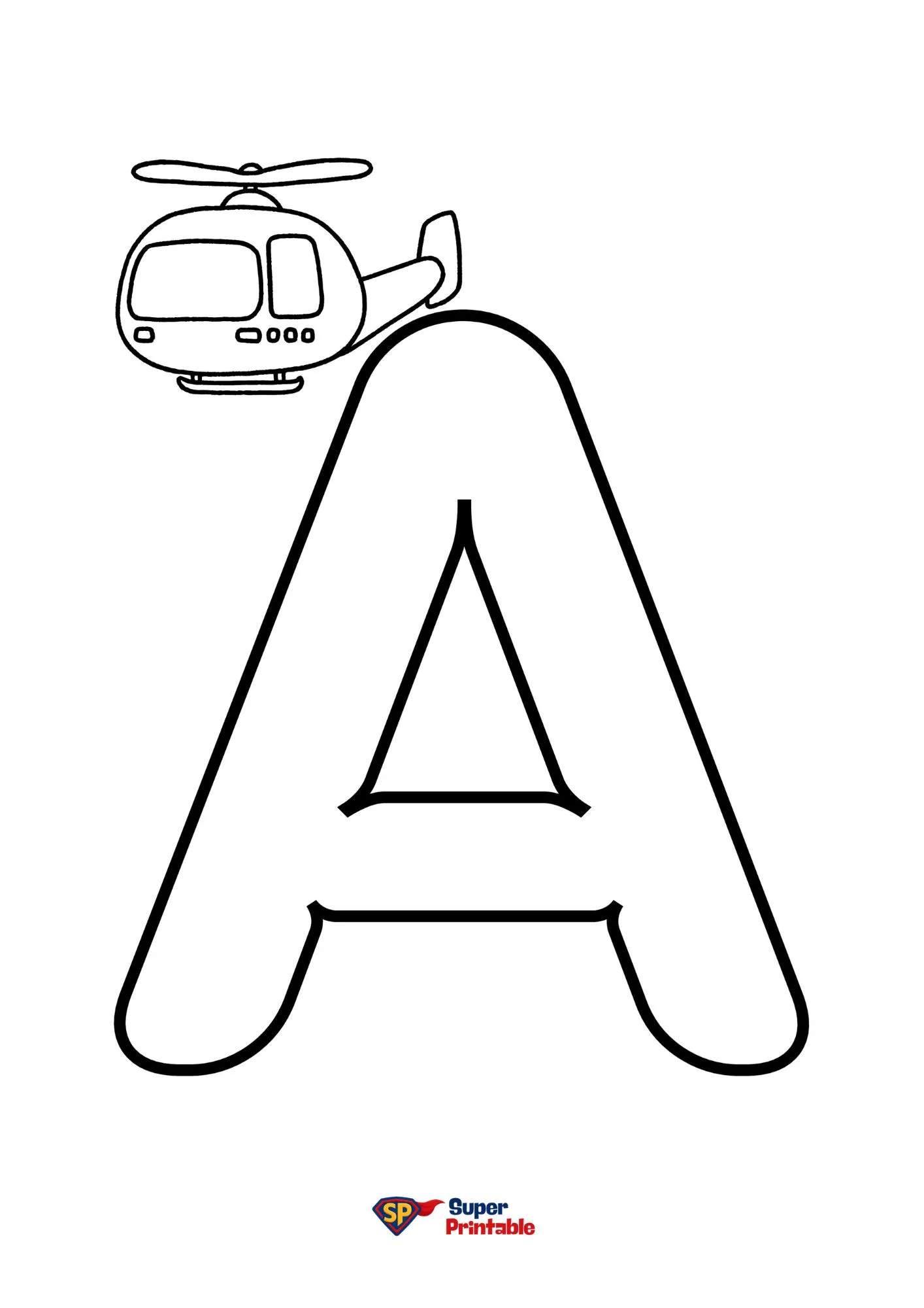 Bubble Letter-A Coloring Pages 2
