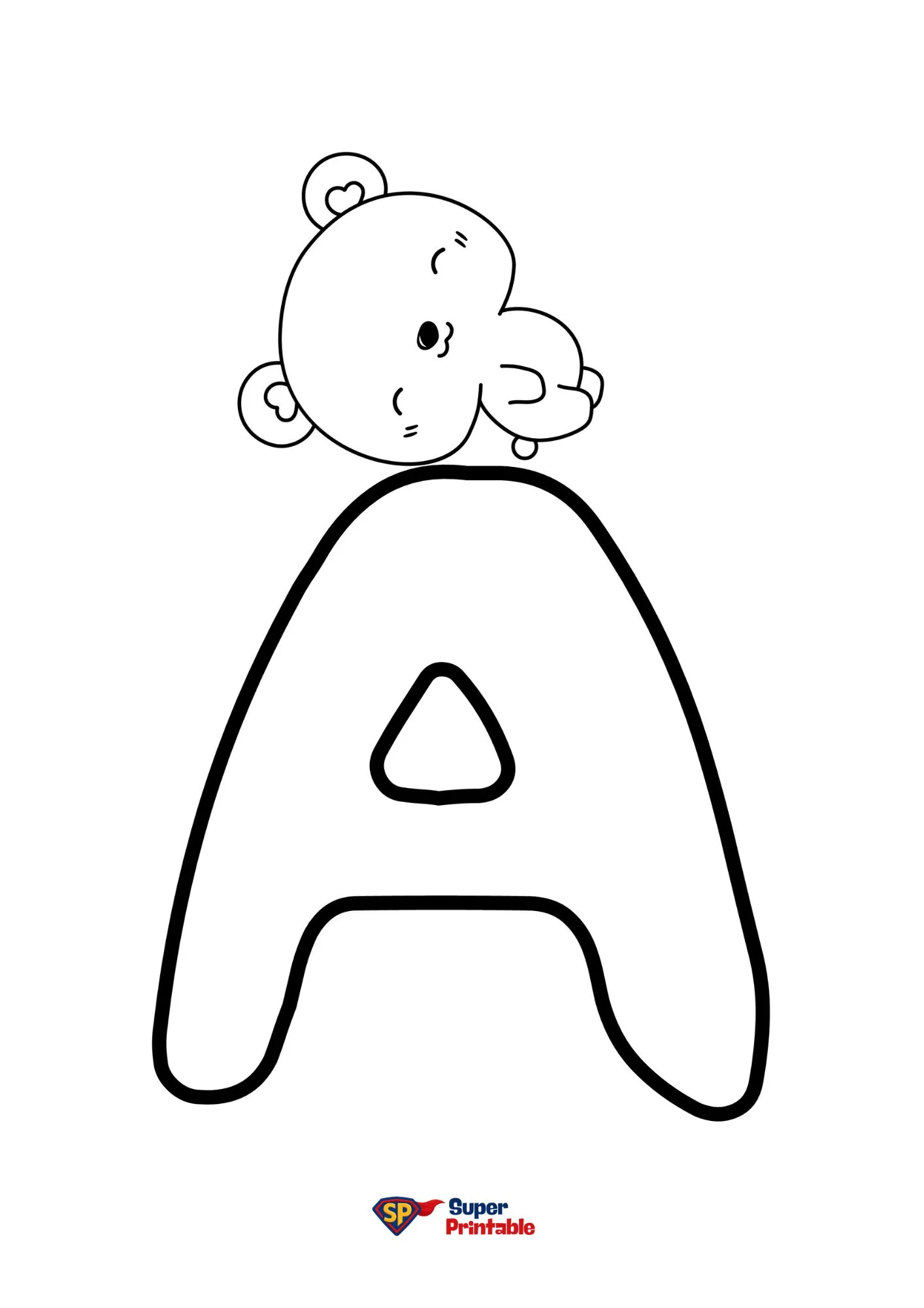 Bubble Letter-A Coloring Pages 5