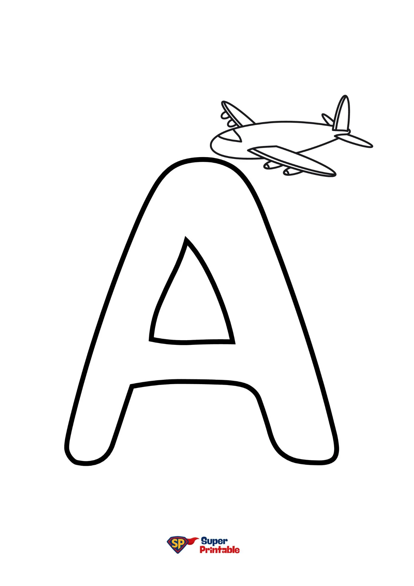 Bubble Letter-A Coloring Pages Pinterest Image
