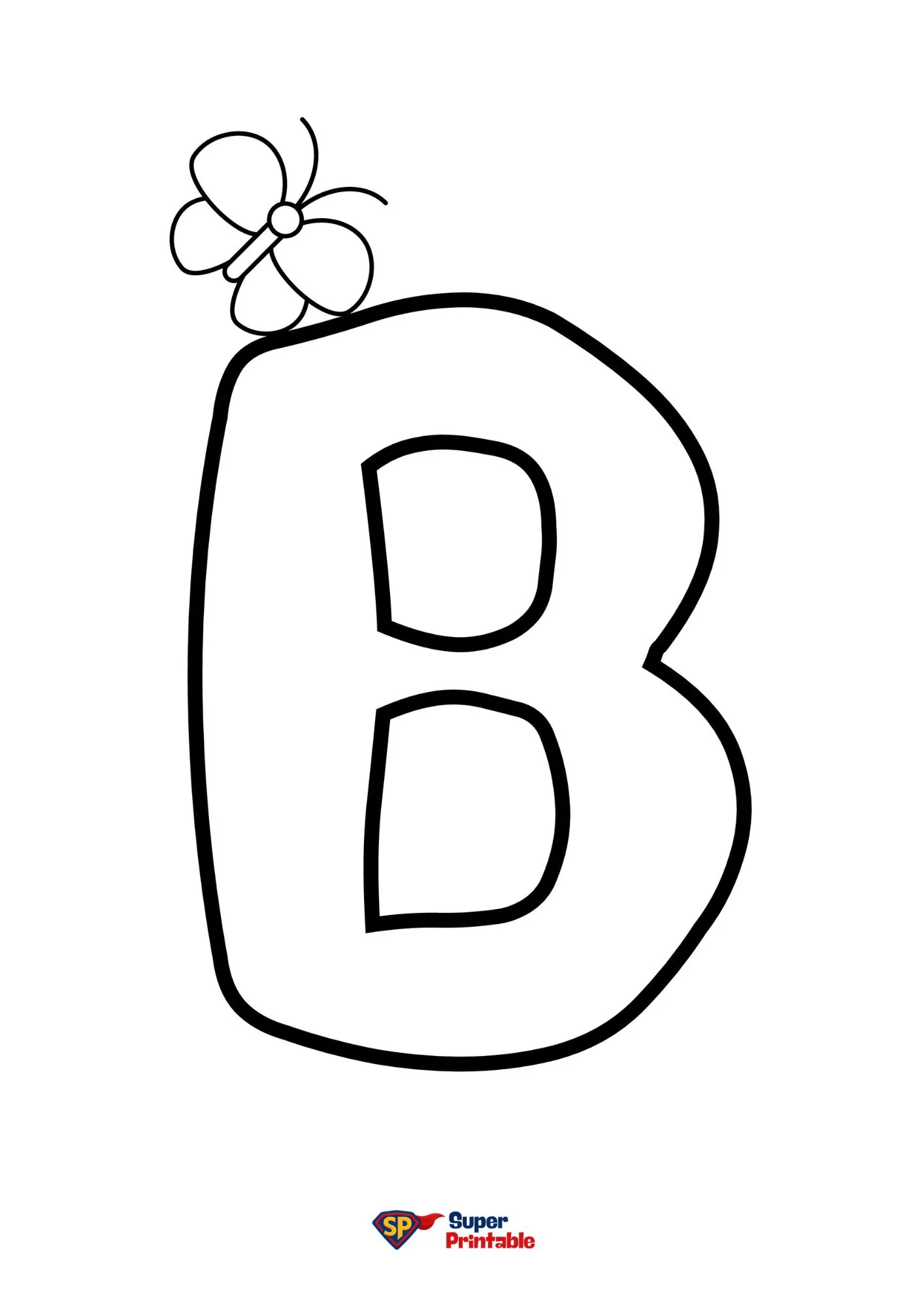 Bubble Letter-B Coloring Pages 2