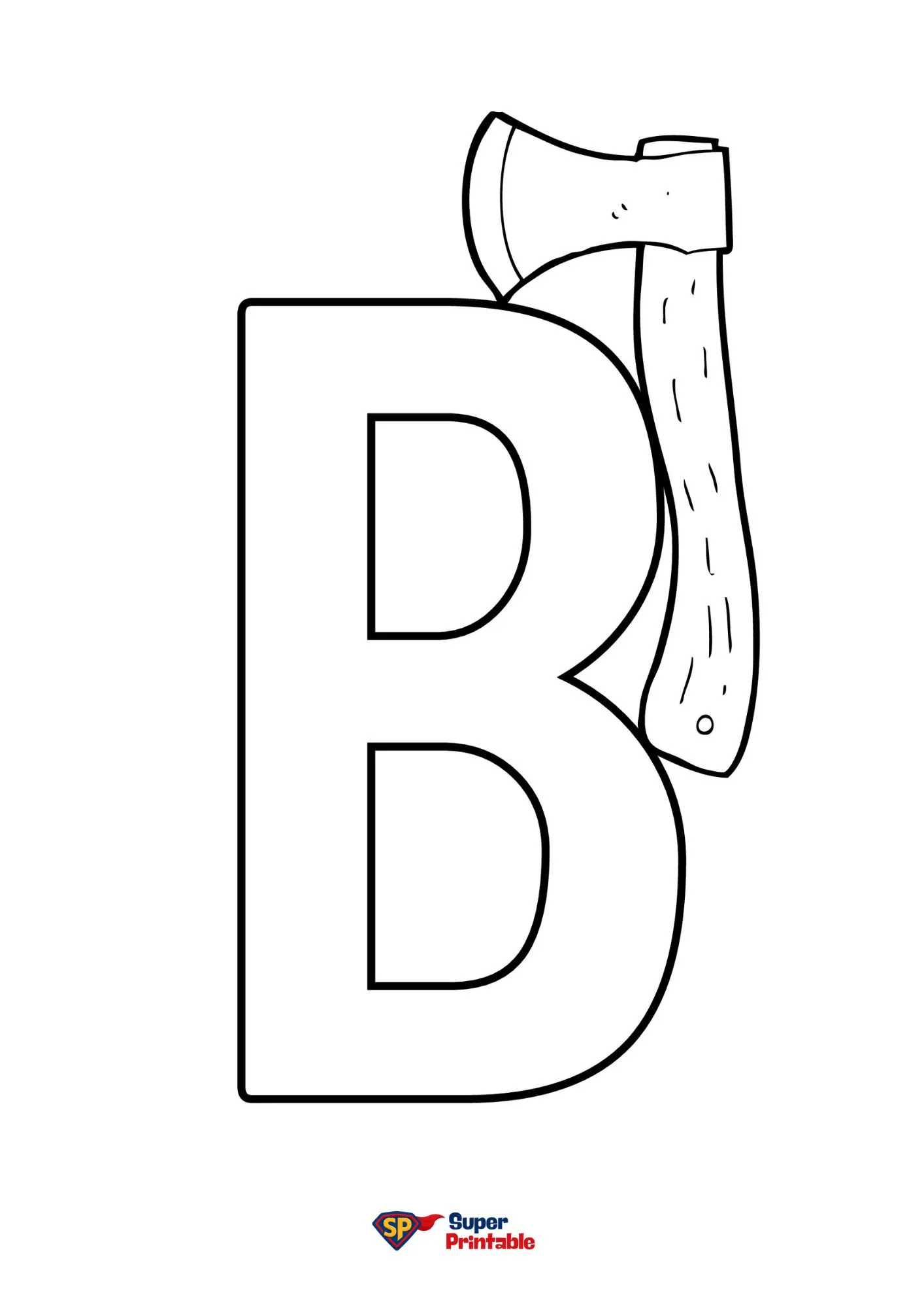 Bubble Letter-B Coloring Pages 4