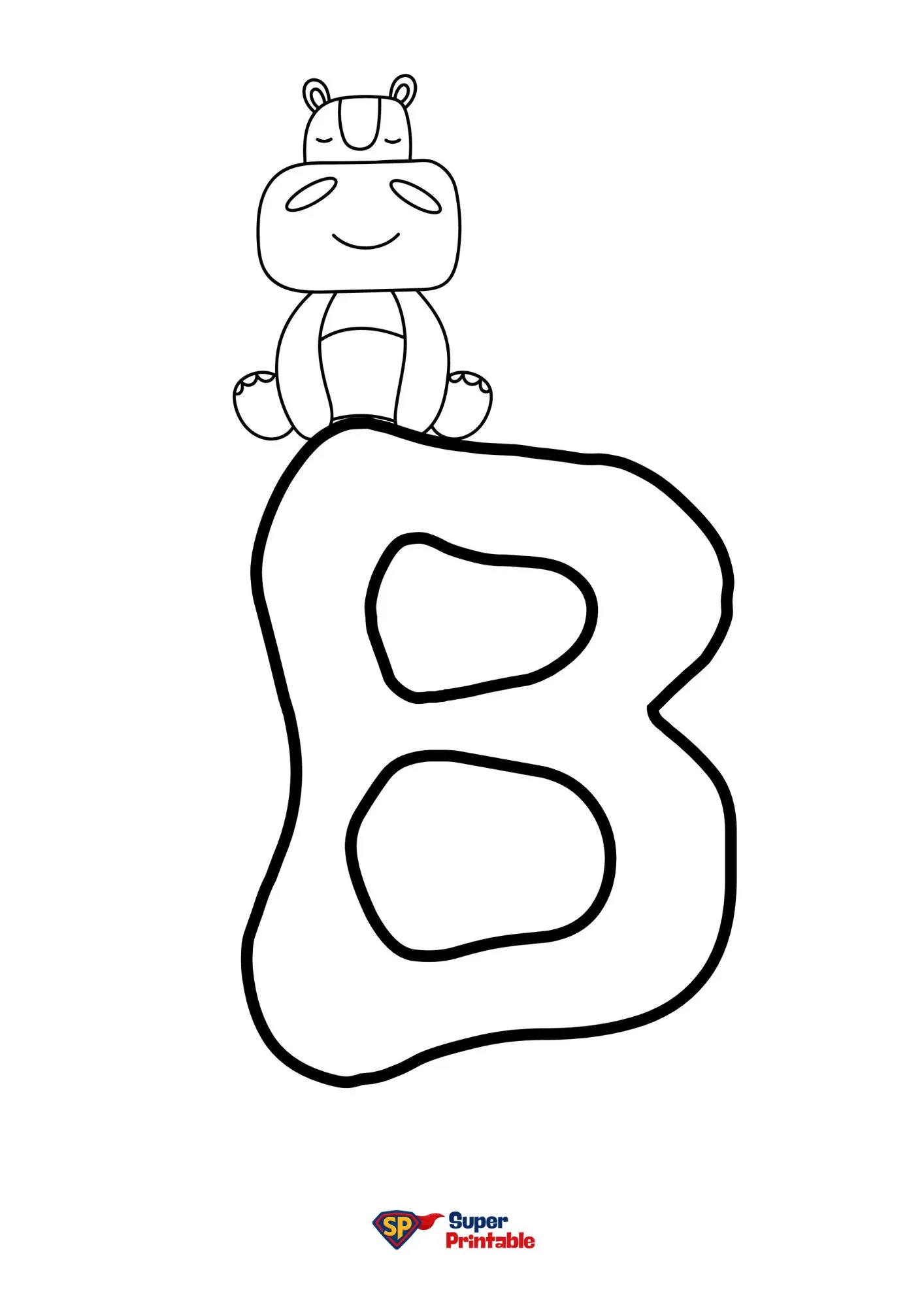Bubble Letter-B Coloring Pages 4