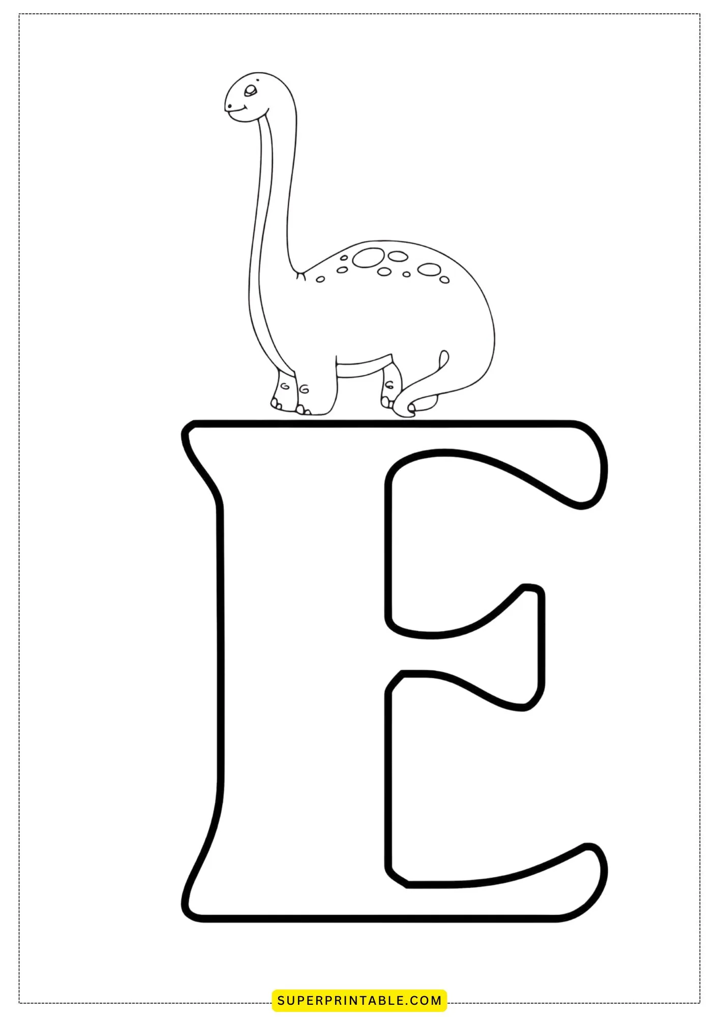 Bubble Letter-E Coloring Pages 2