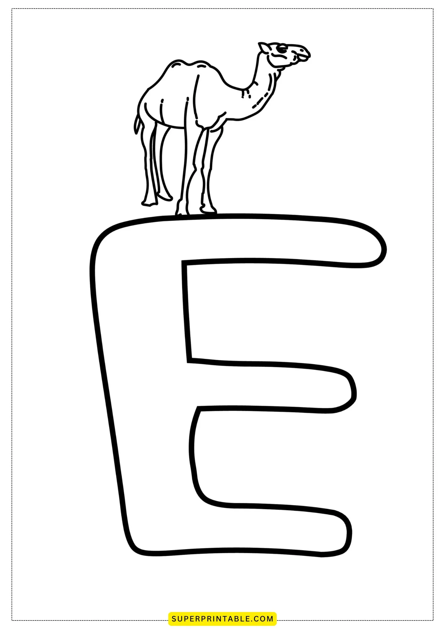 Bubble Letter-E Coloring Pages 4