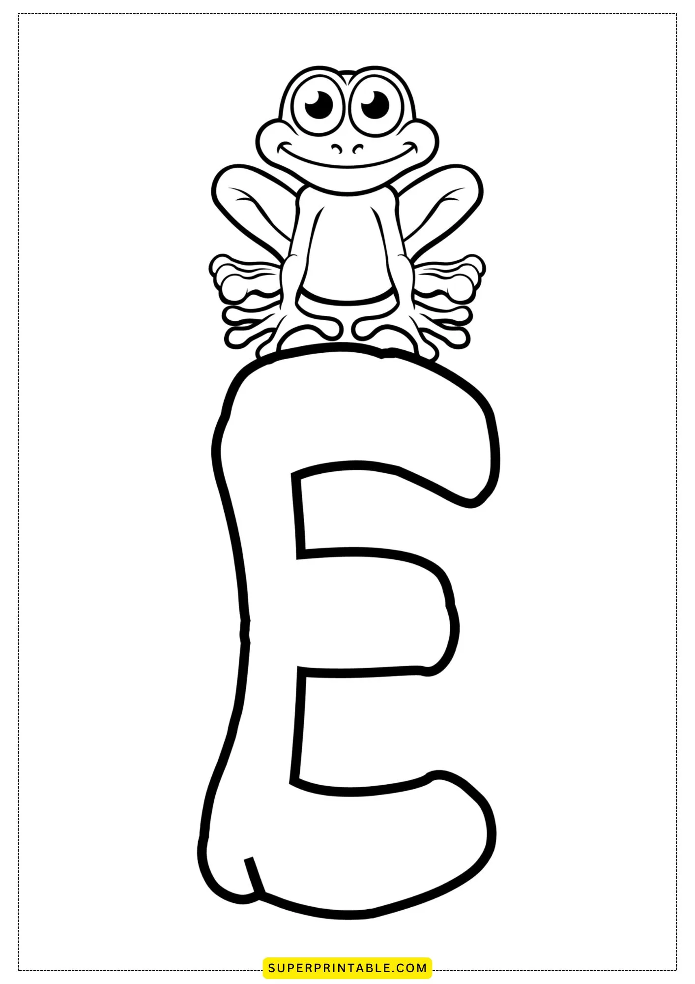 Bubble Letter-E Coloring Pages 5