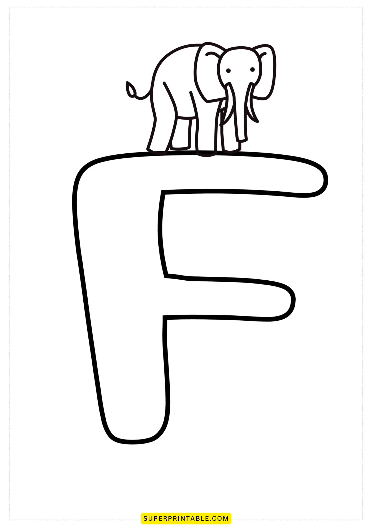 Bubble Letter - F Coloring Pages 1
