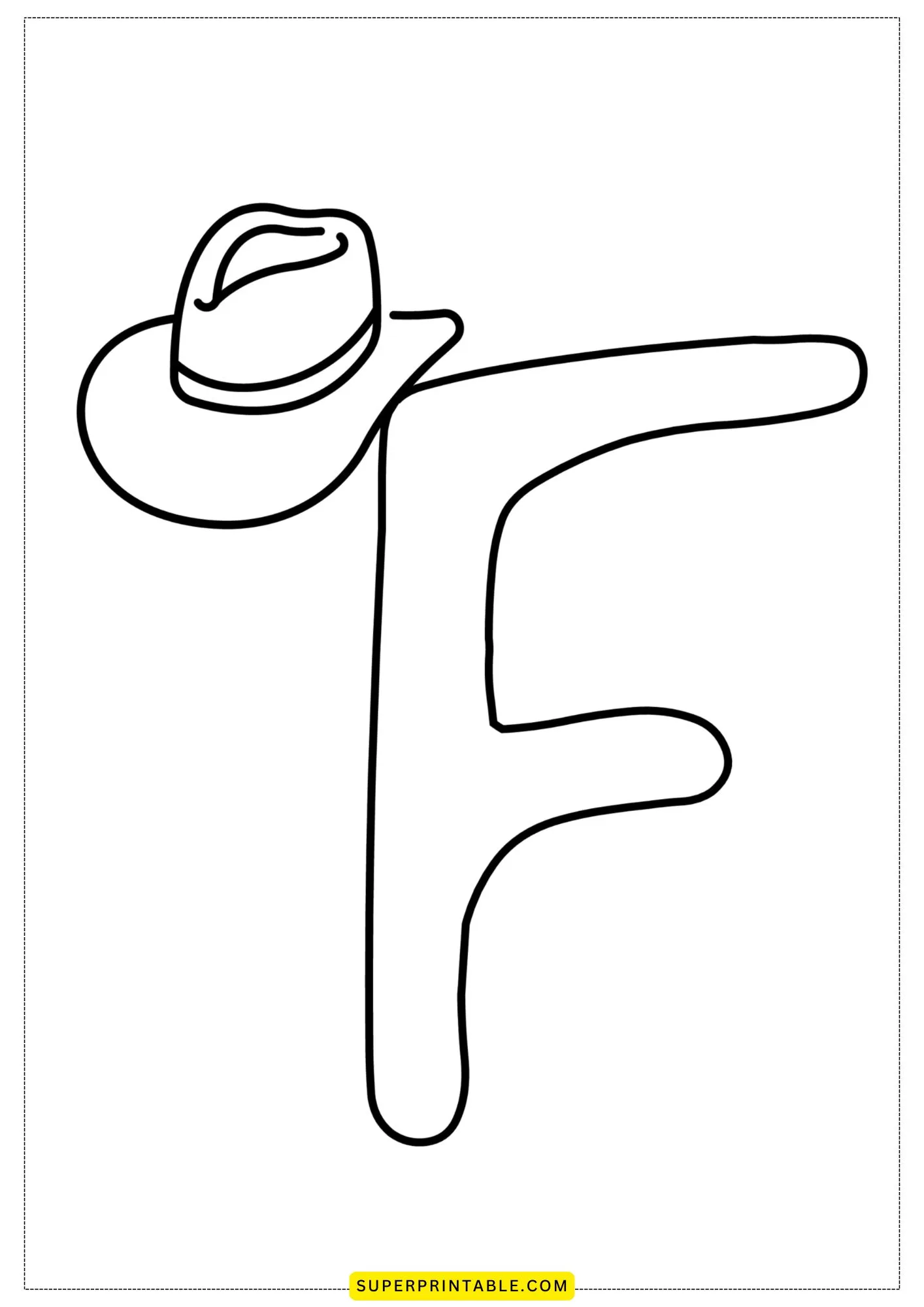 Bubble Letter - F Coloring Pages 3