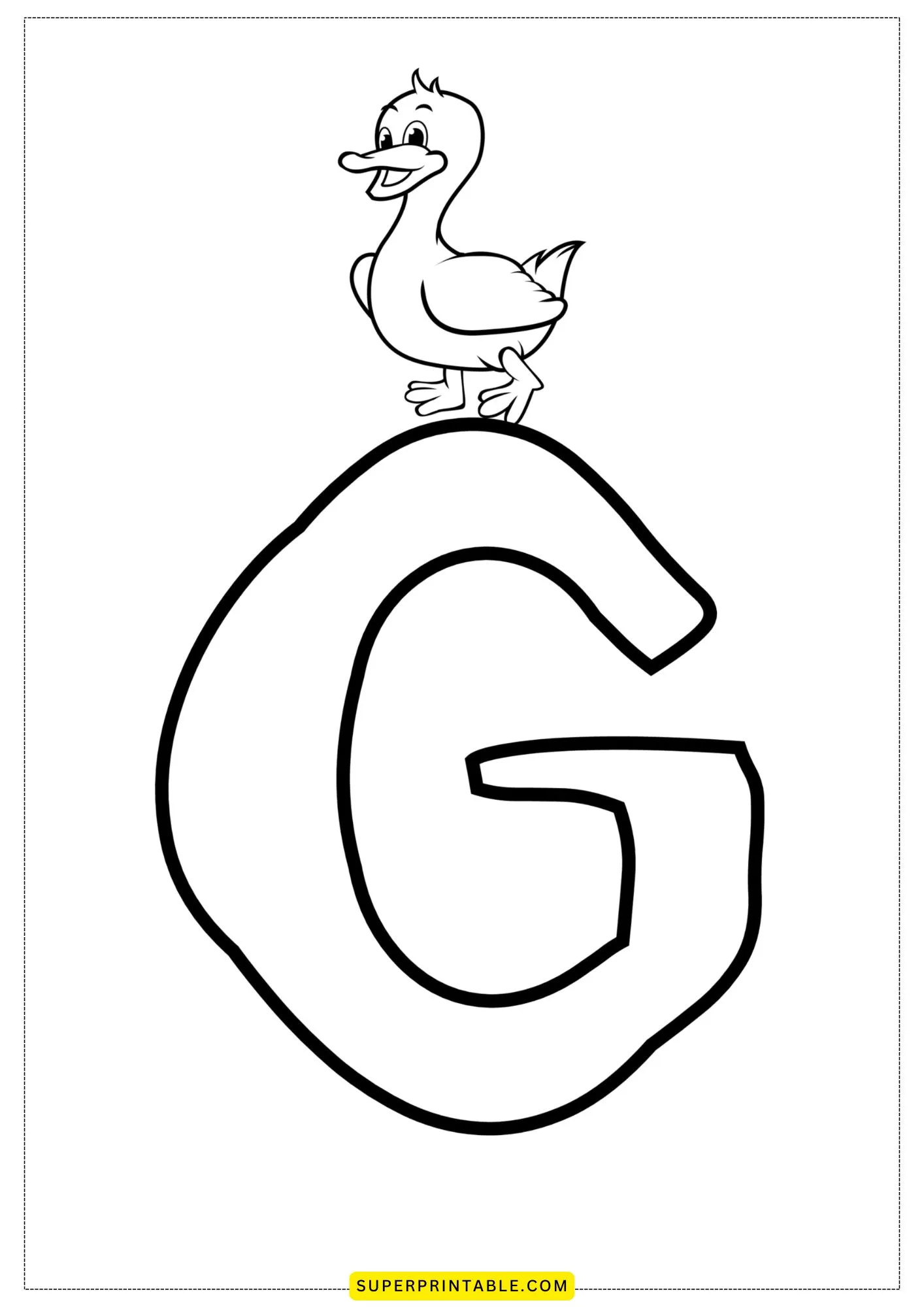 Bubble Letter - G Coloring Pages 1
